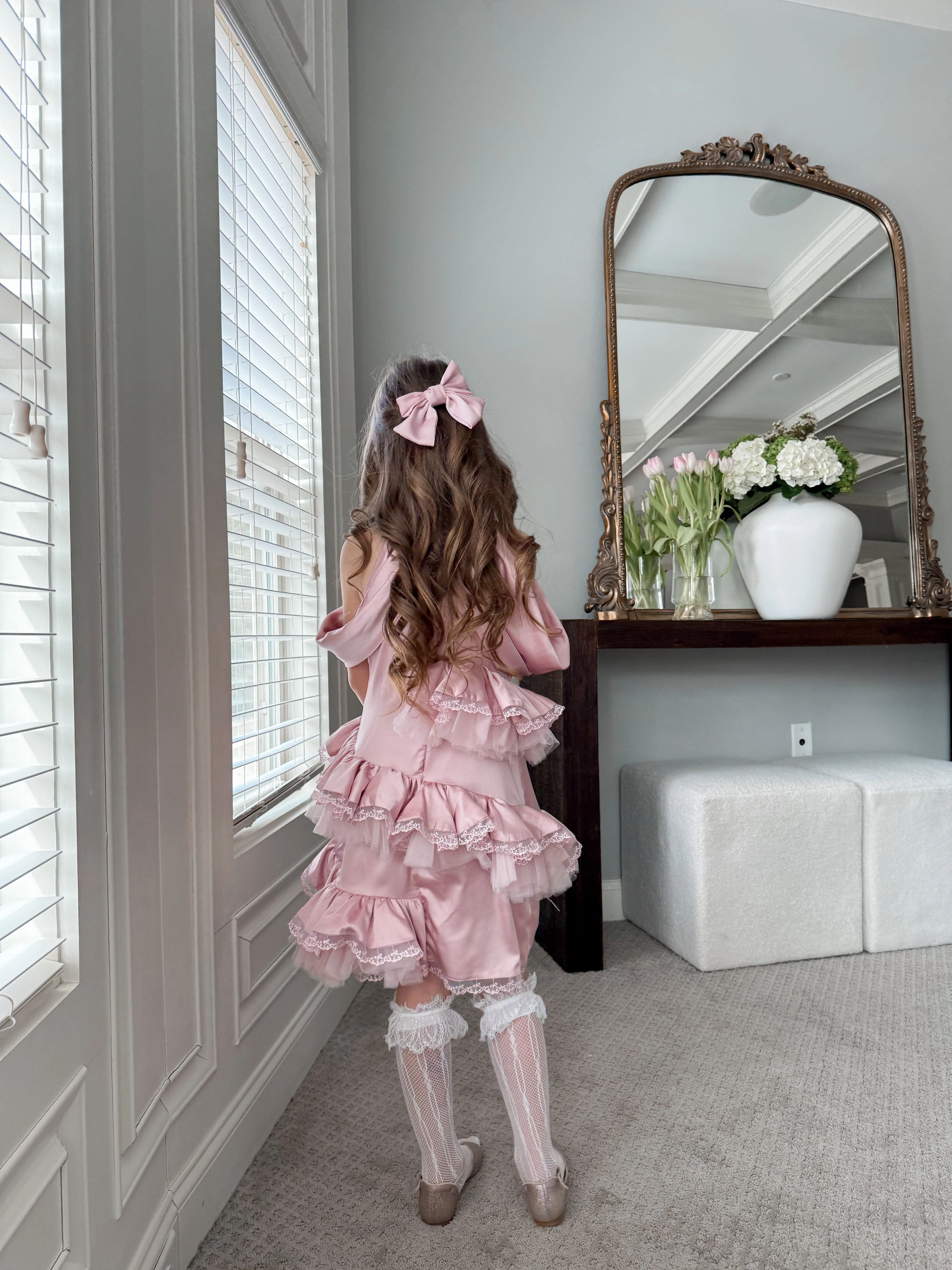 Pink Satin Ballerina Dress - Image 12