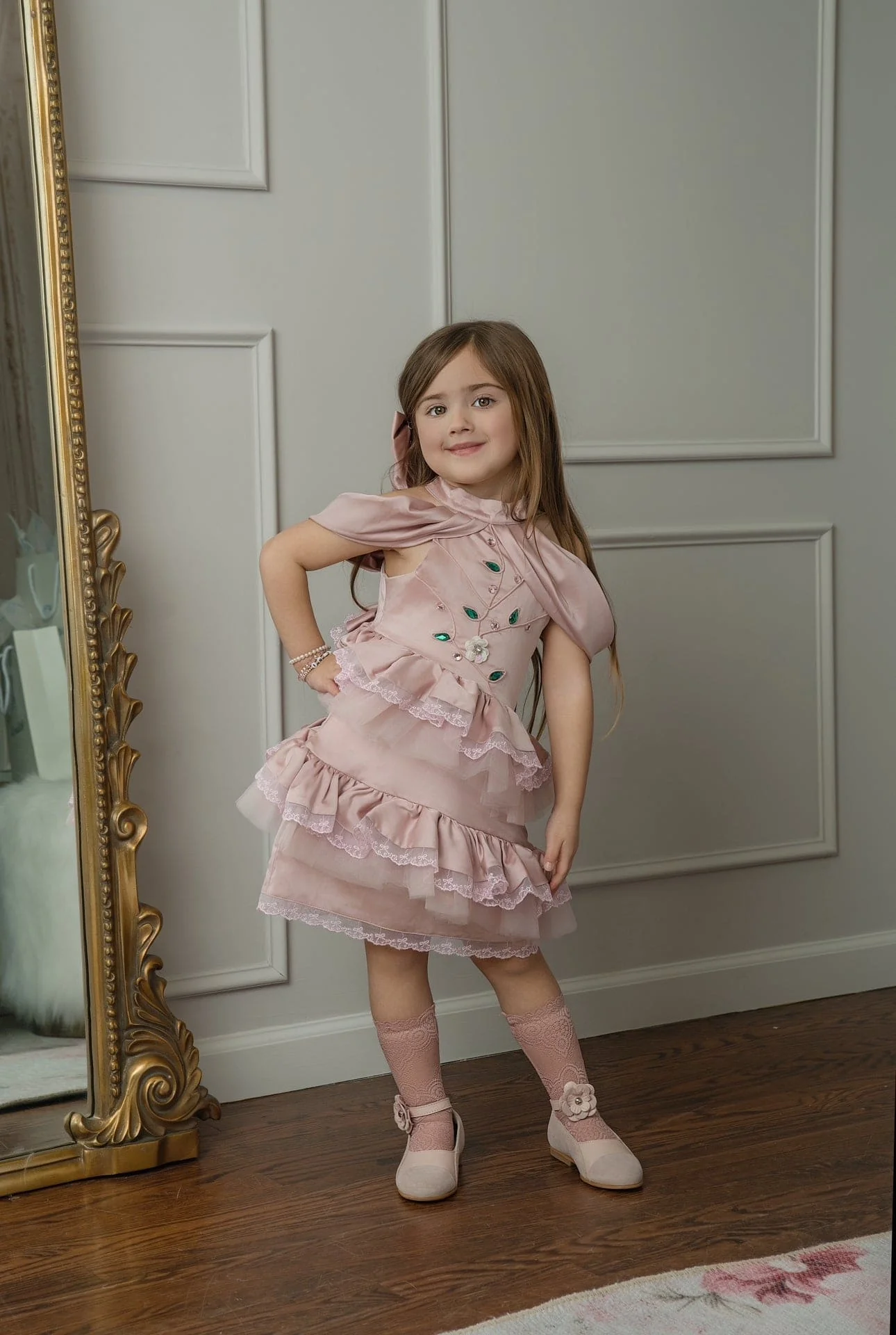 Pink Satin Ballerina Dress - Image 13