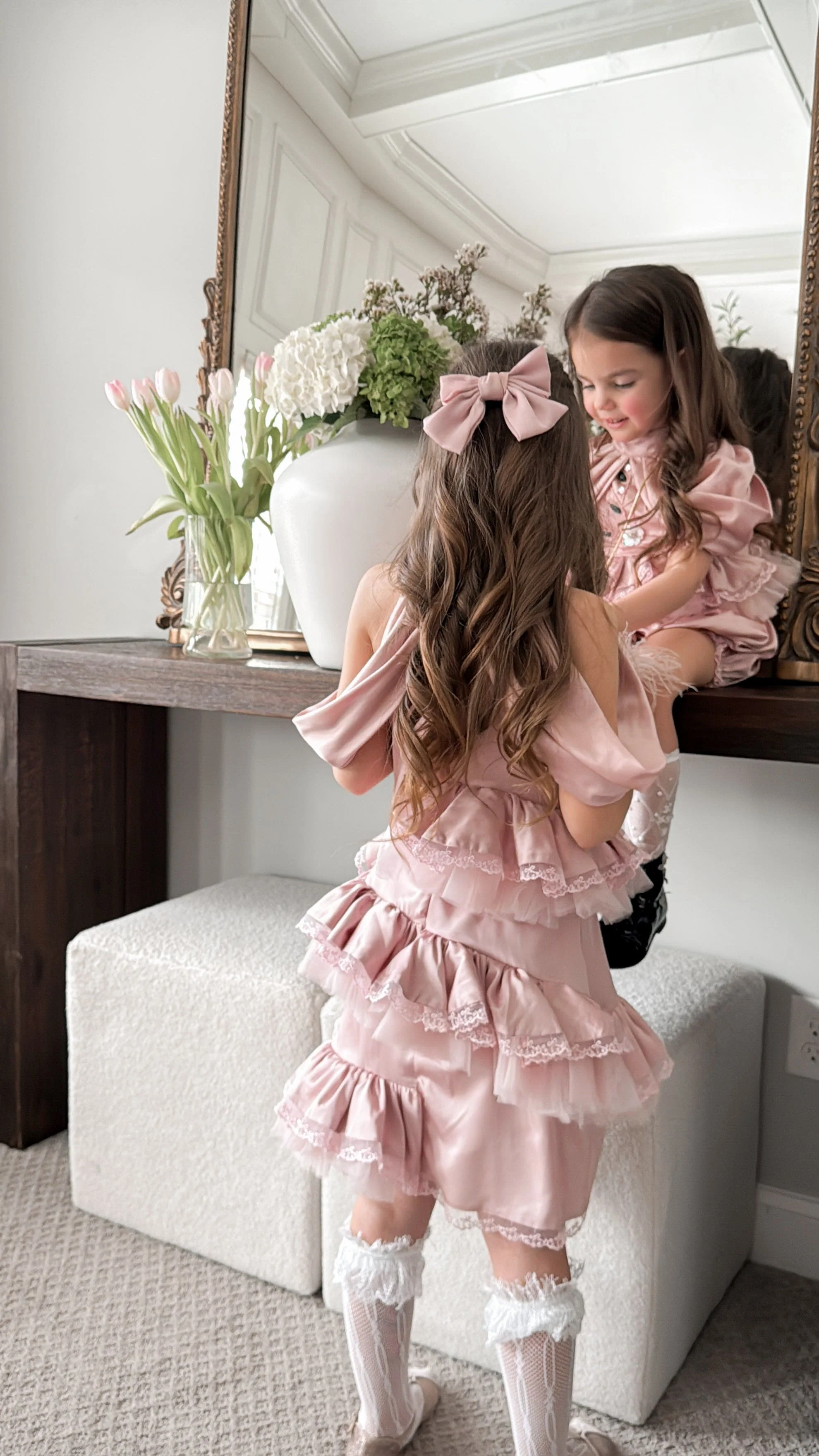 Pink Satin Ballerina Dress - Image 17
