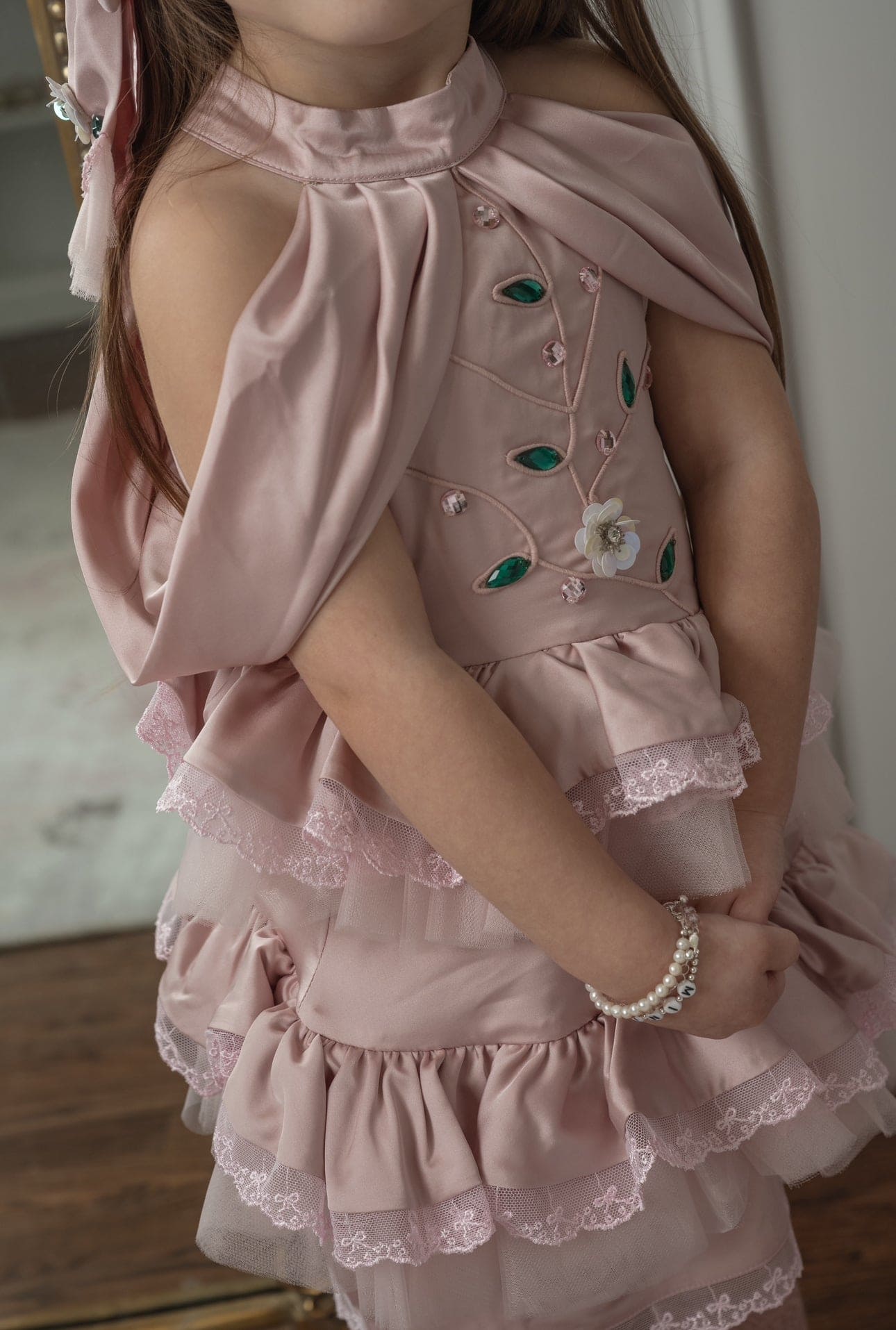 Pink Satin Ballerina Dress - Image 6
