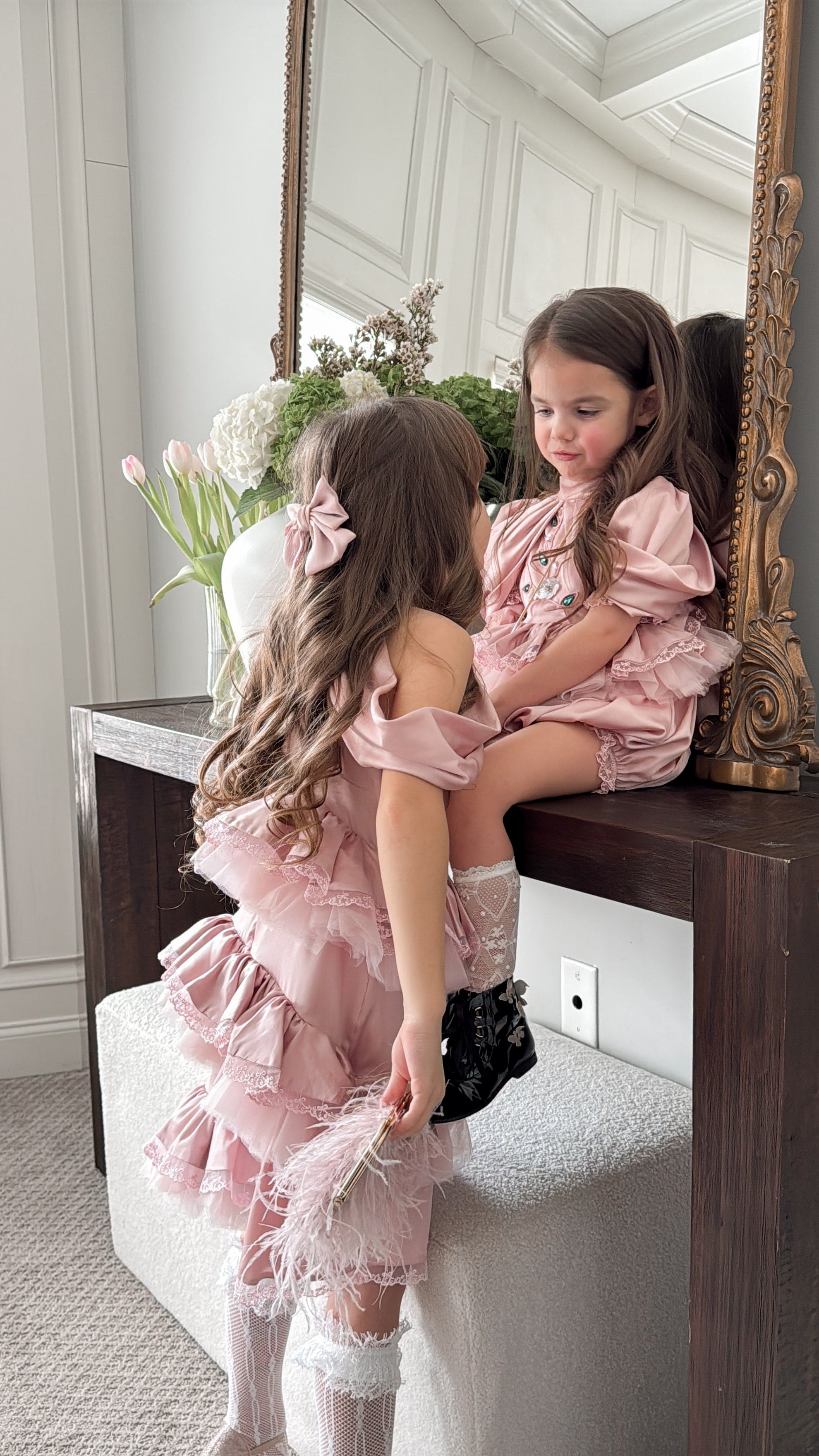 Pink Satin Ballerina Dress - Image 9