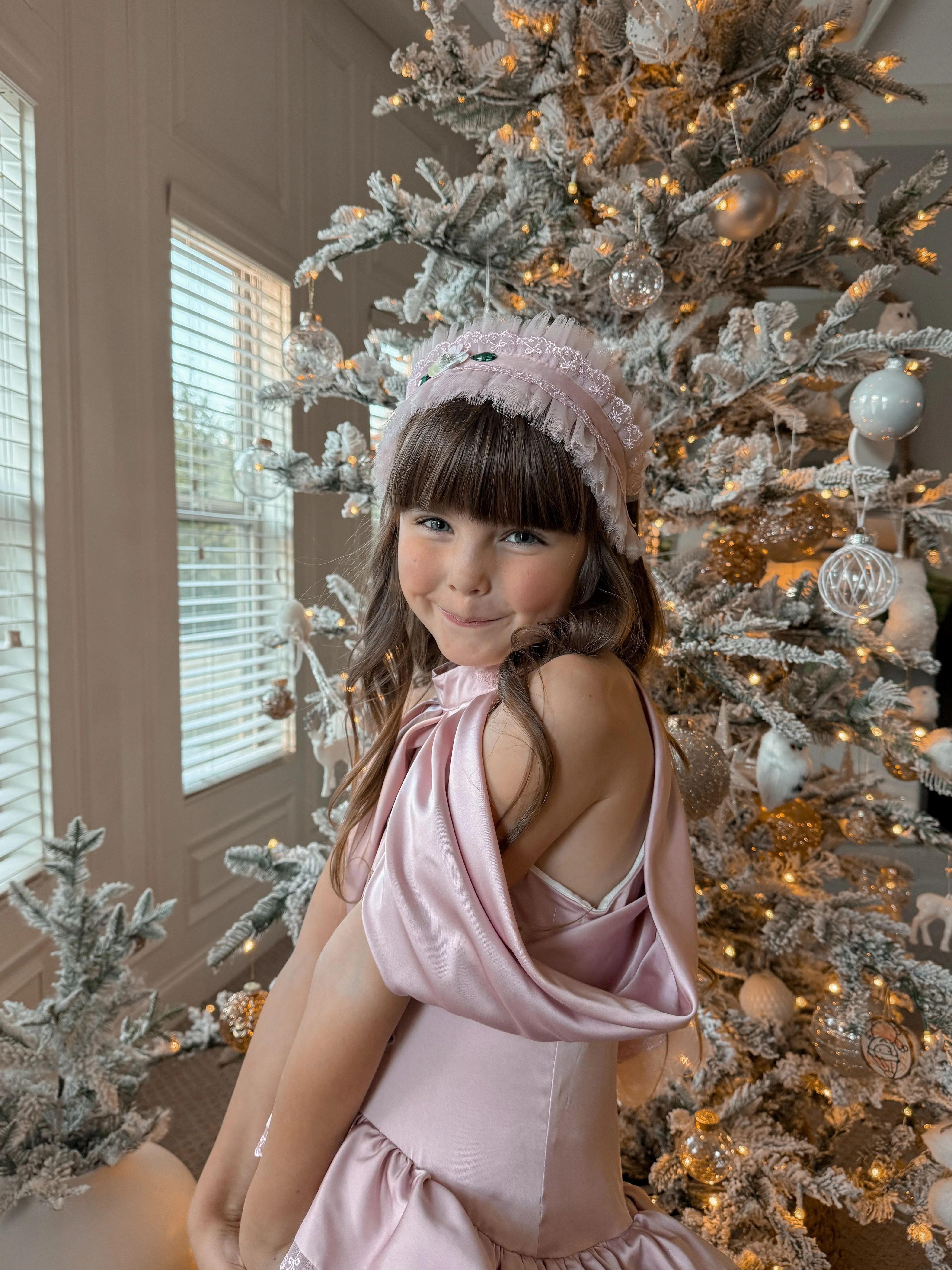 Pink Satin Ballerina Hair Sash - Image 6