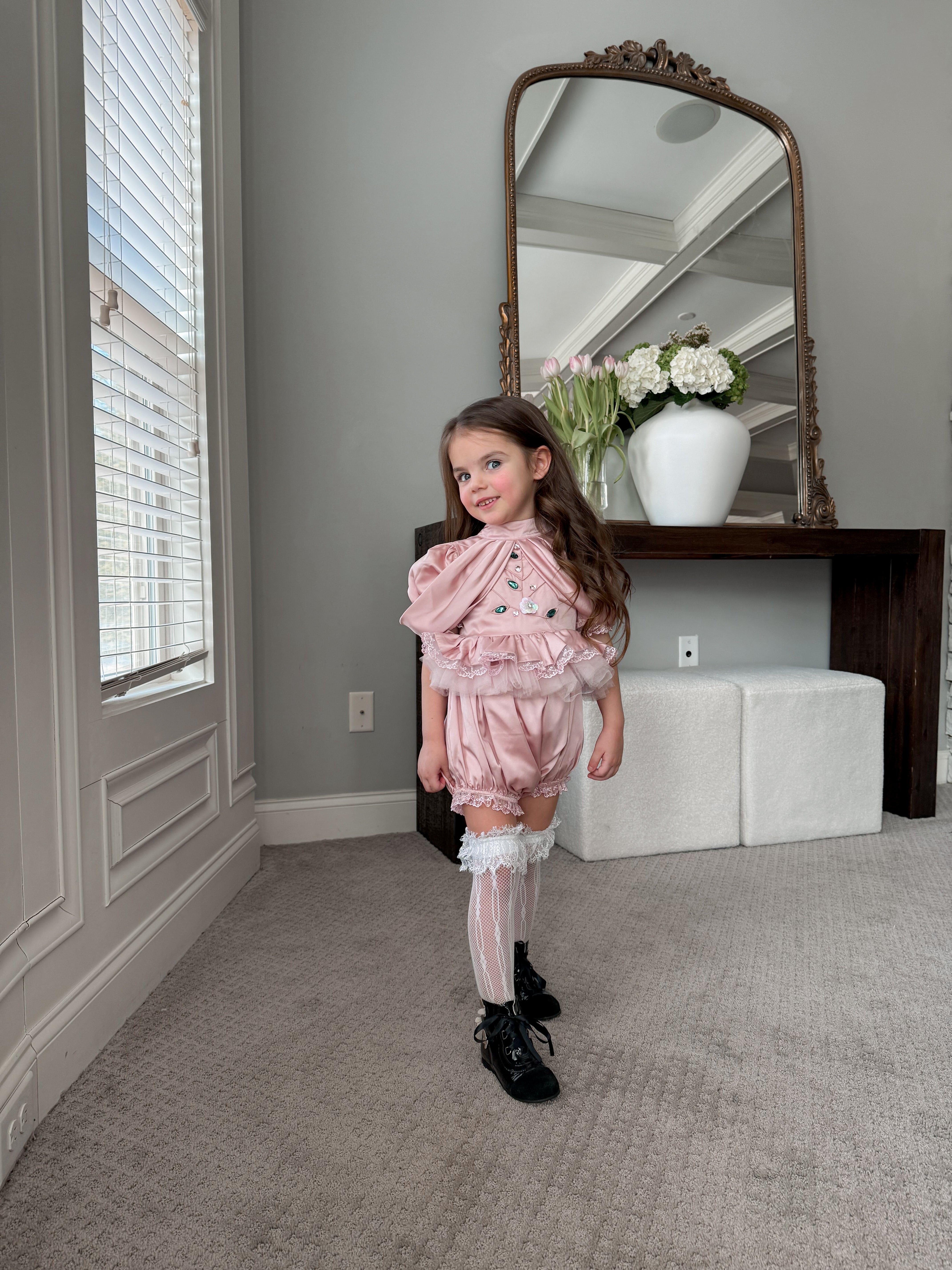 Pink Satin Ballerina Romper - Image 10