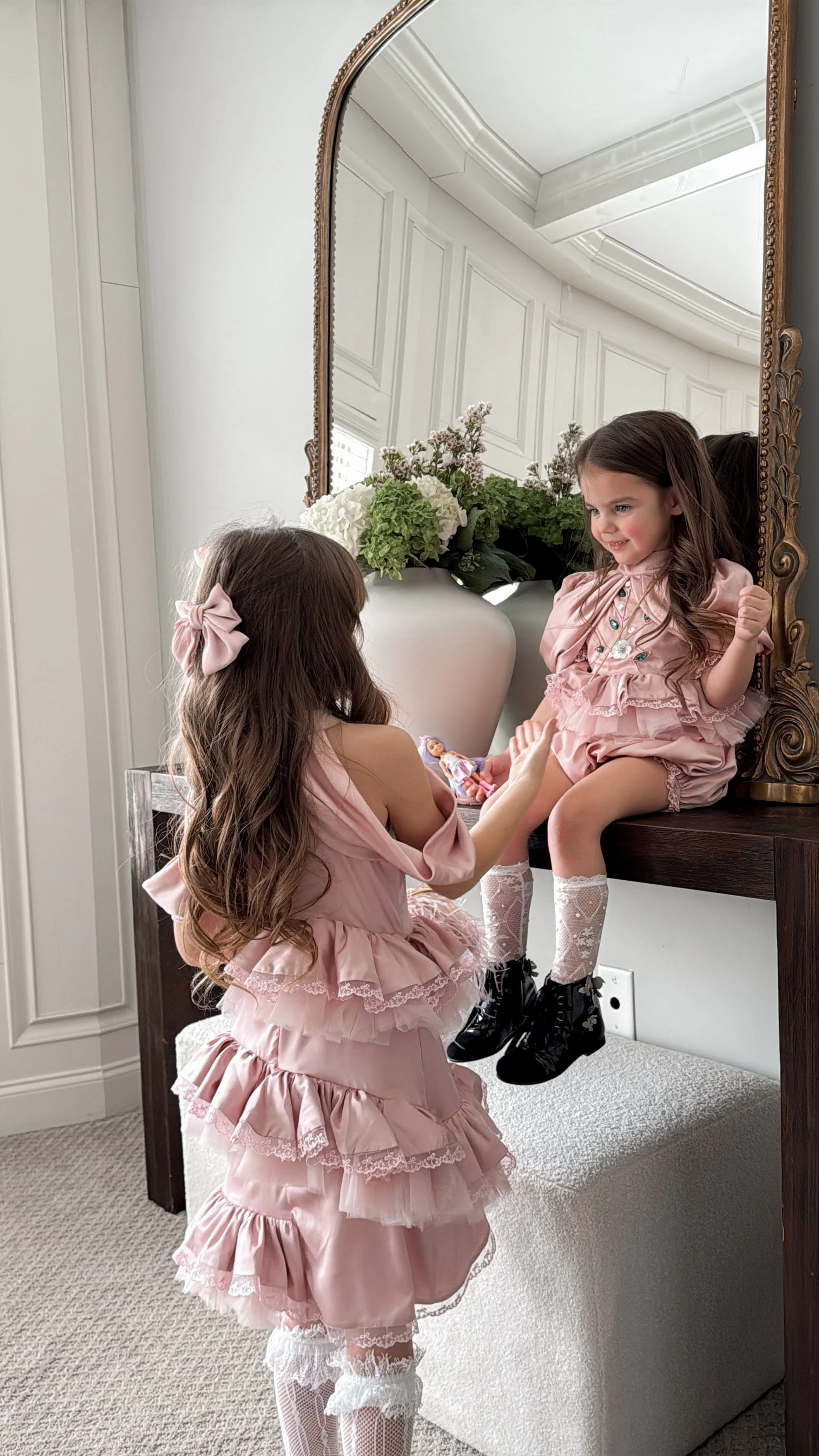 Pink Satin Ballerina Romper - Image 13