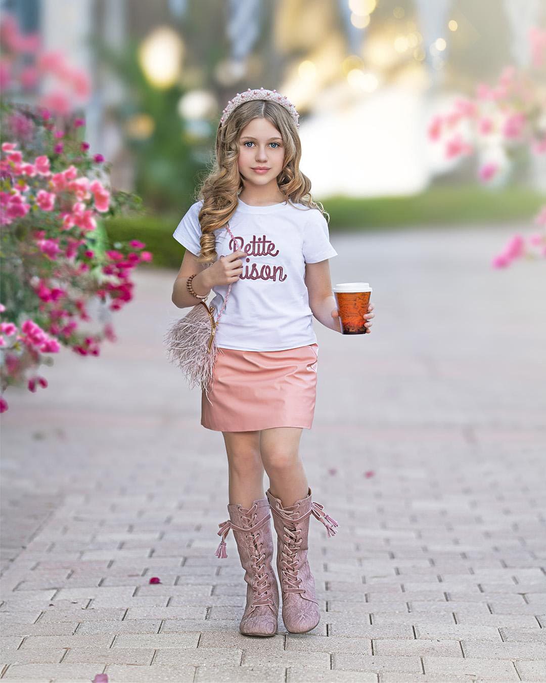 Pink Vegan Leather Skirt - Image 4