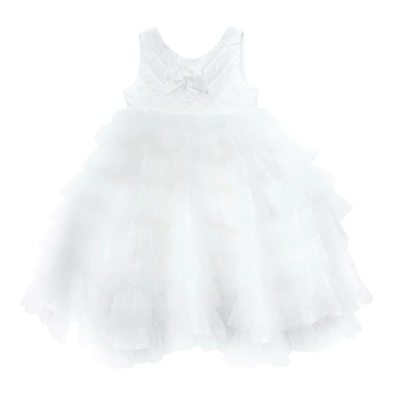Poppy White Quilted Dress