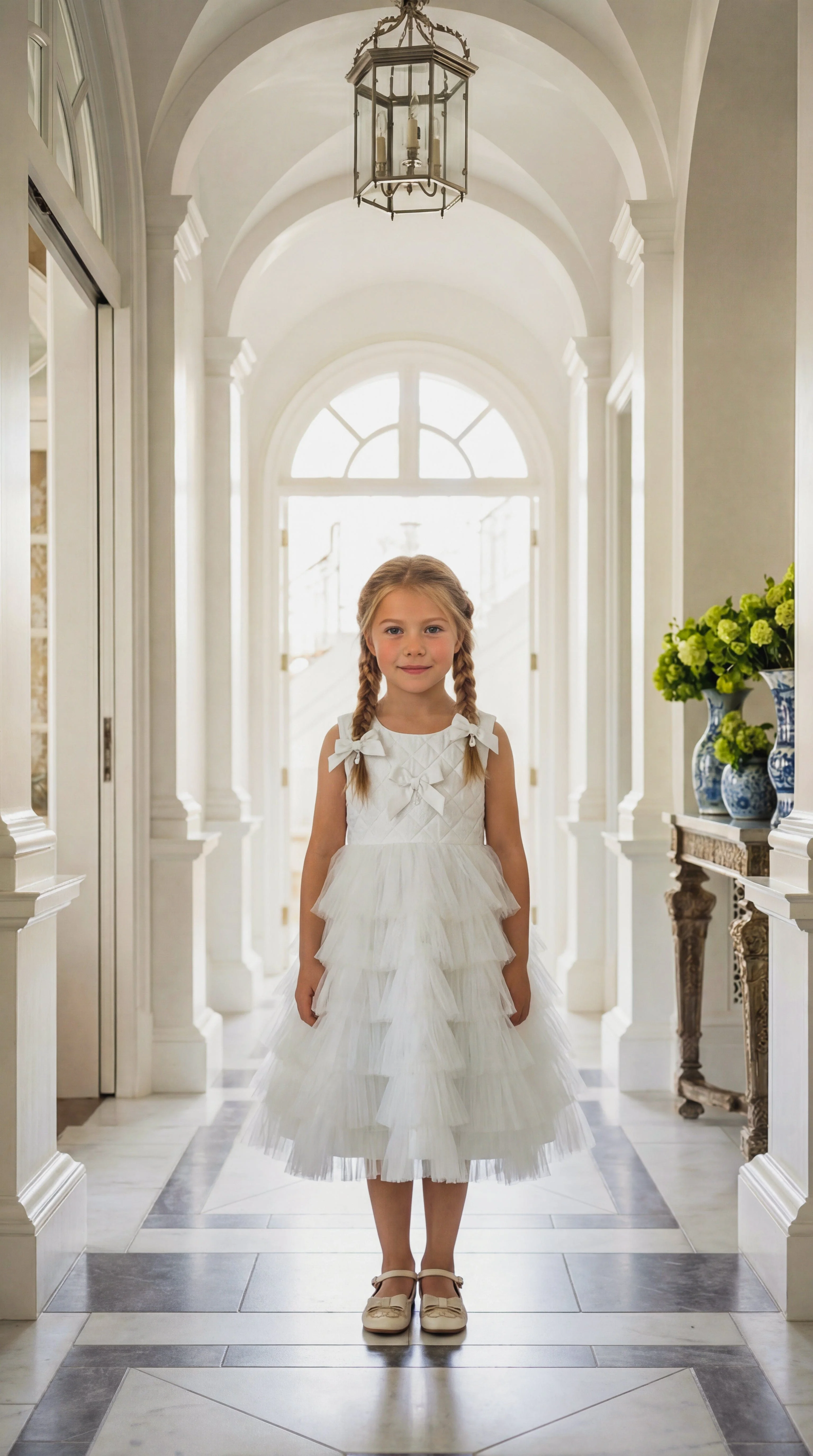 Poppy White Quilted Dress - Image 3