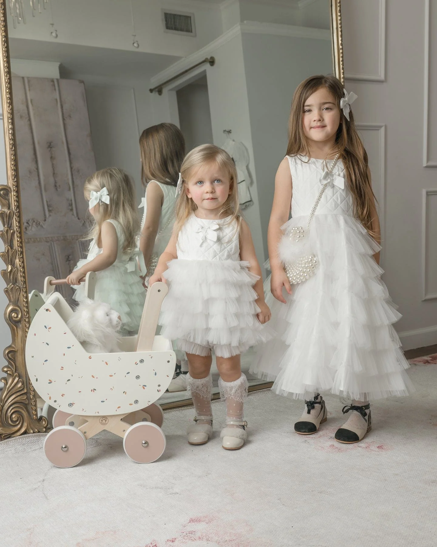 Poppy White Quilted Dress - Image 4