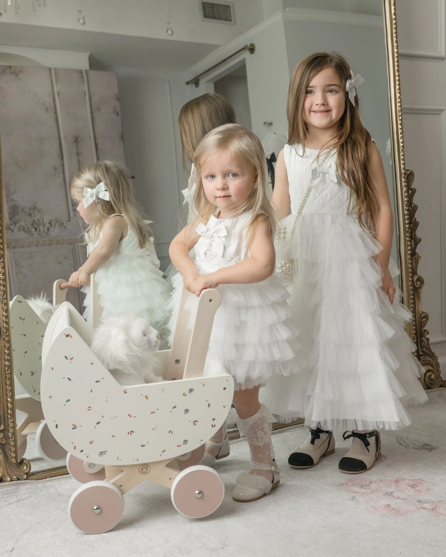 Poppy White Quilted Dress - Image 8