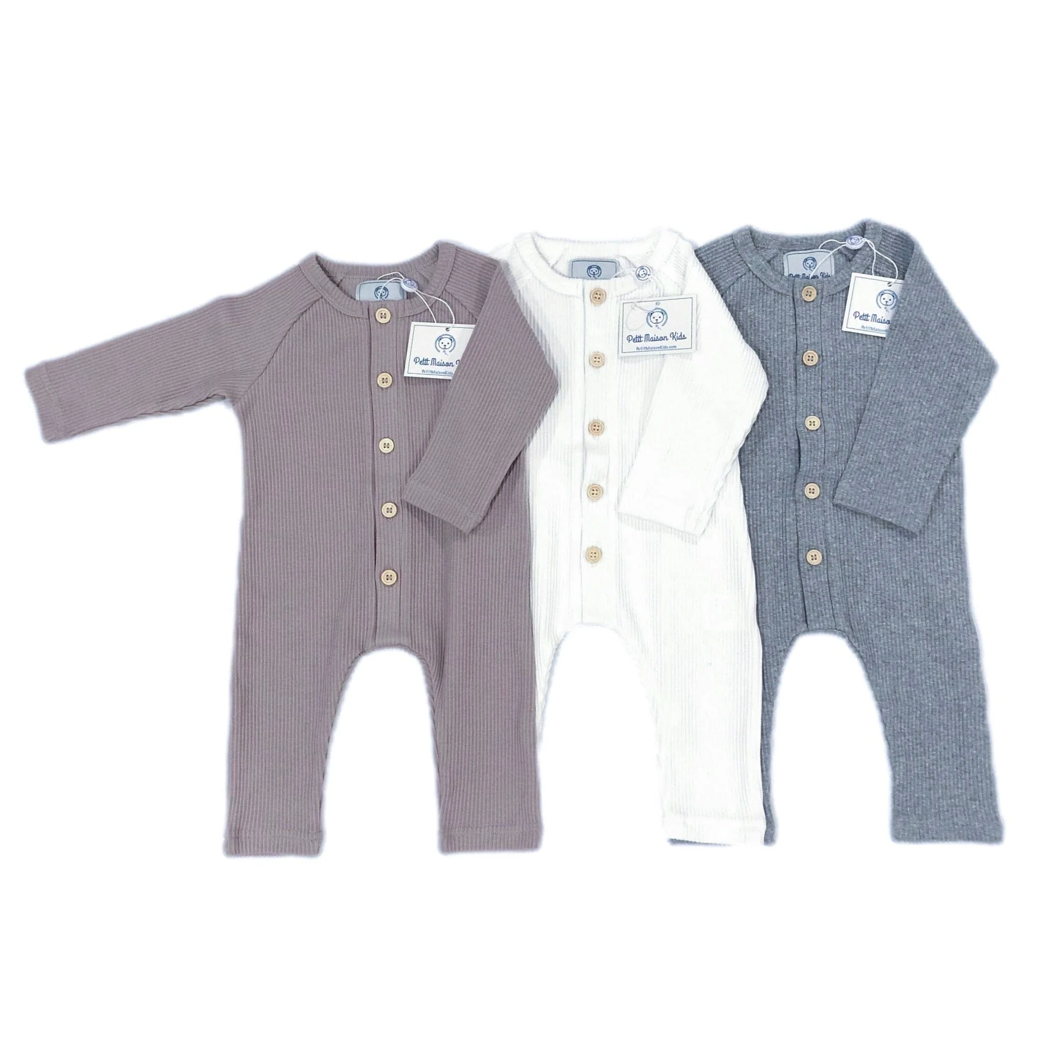 Ribbed Cotton Playsuit - White - Image 10
