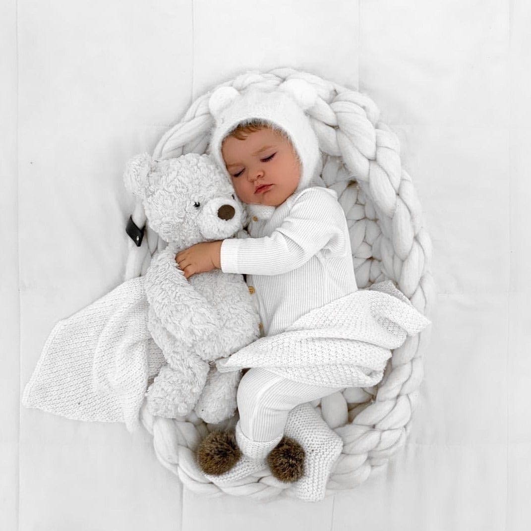 Ribbed Cotton Playsuit - White - Image 4