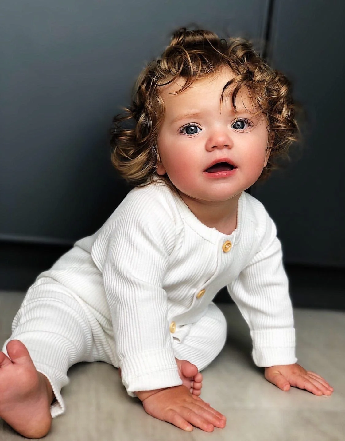 Ribbed Cotton Playsuit - White - Image 9