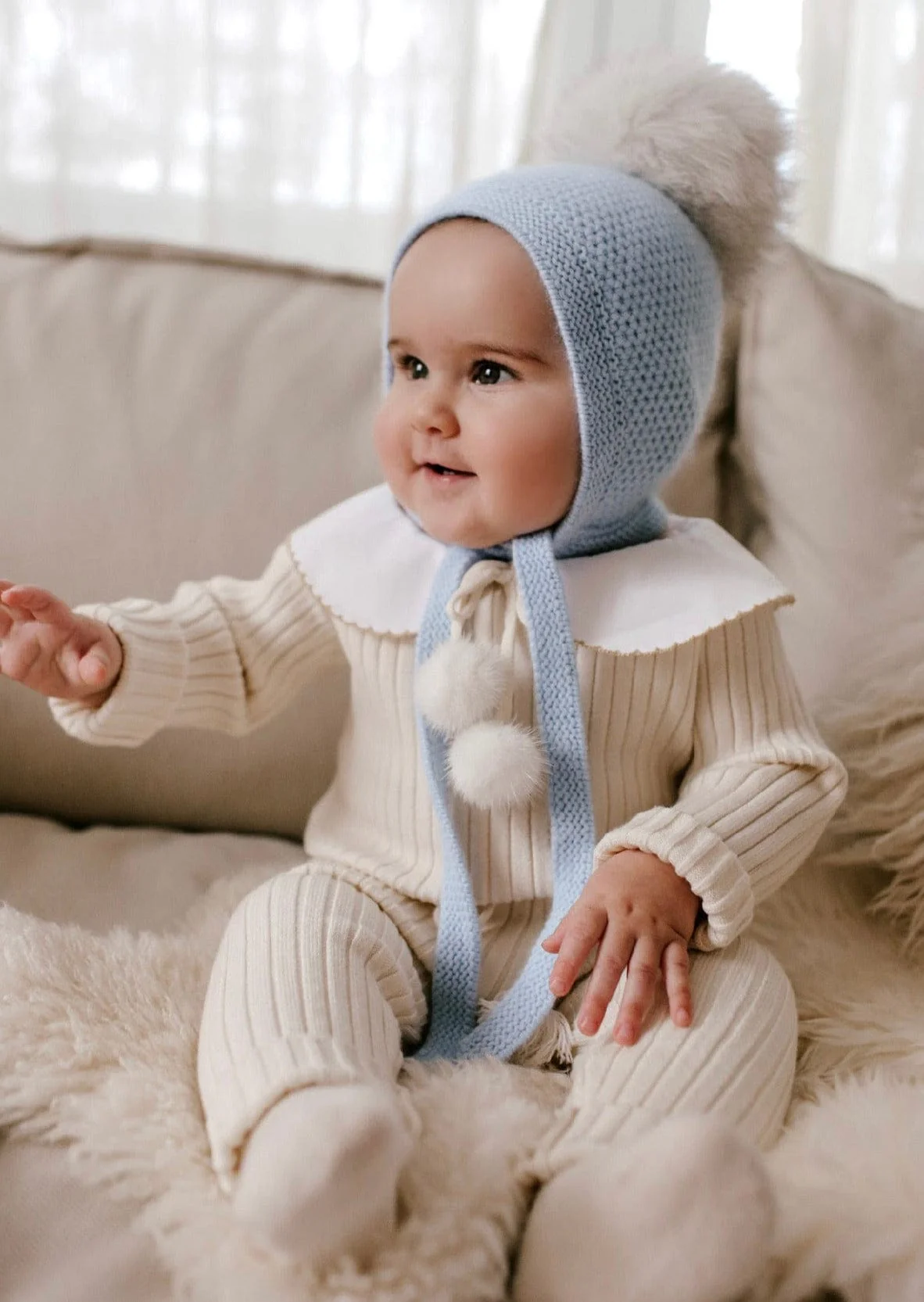 Ruby Ribbed Angora Cream Two Piece Set - Image 11