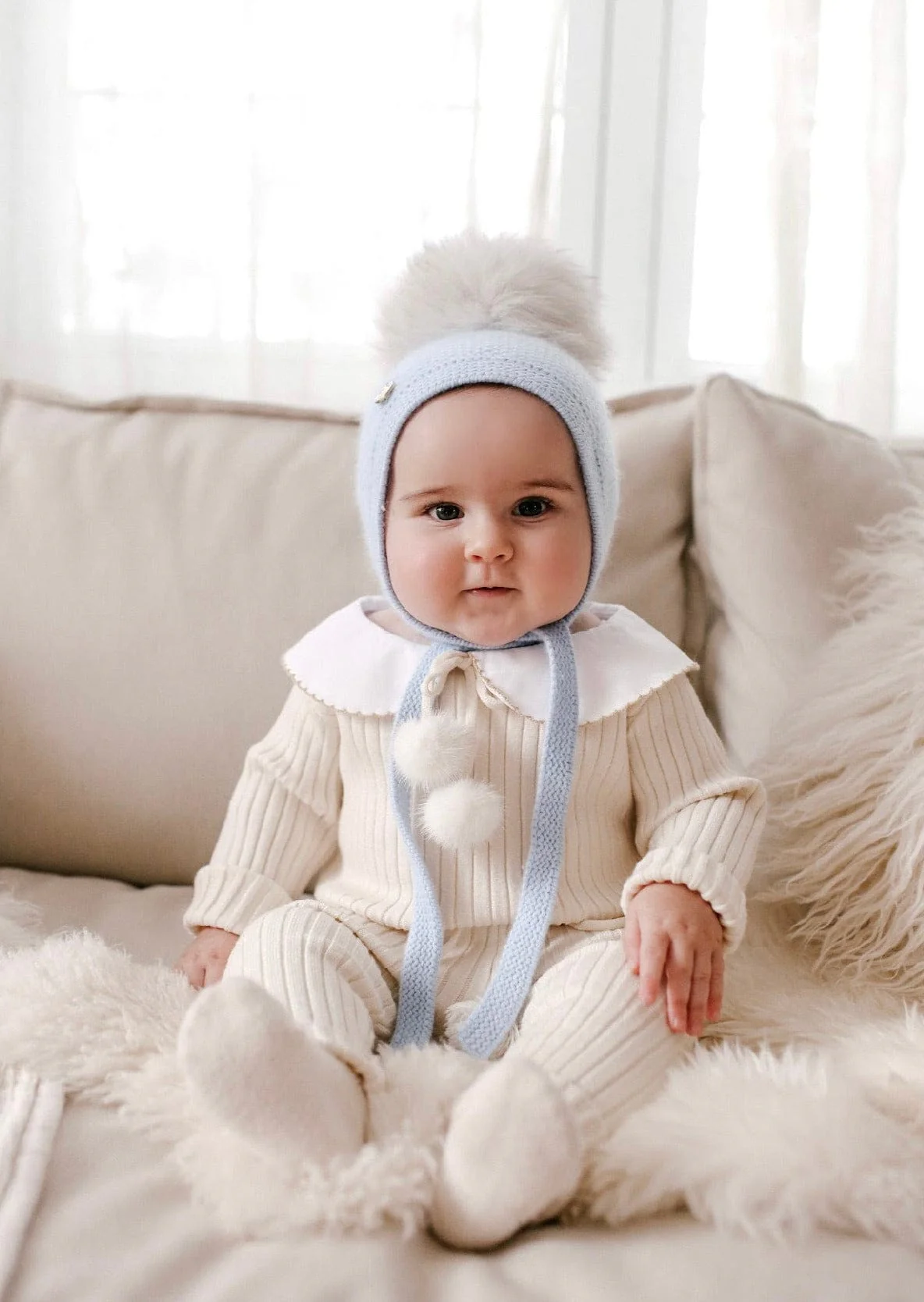 Ruby Ribbed Angora Cream Two Piece Set - Image 3