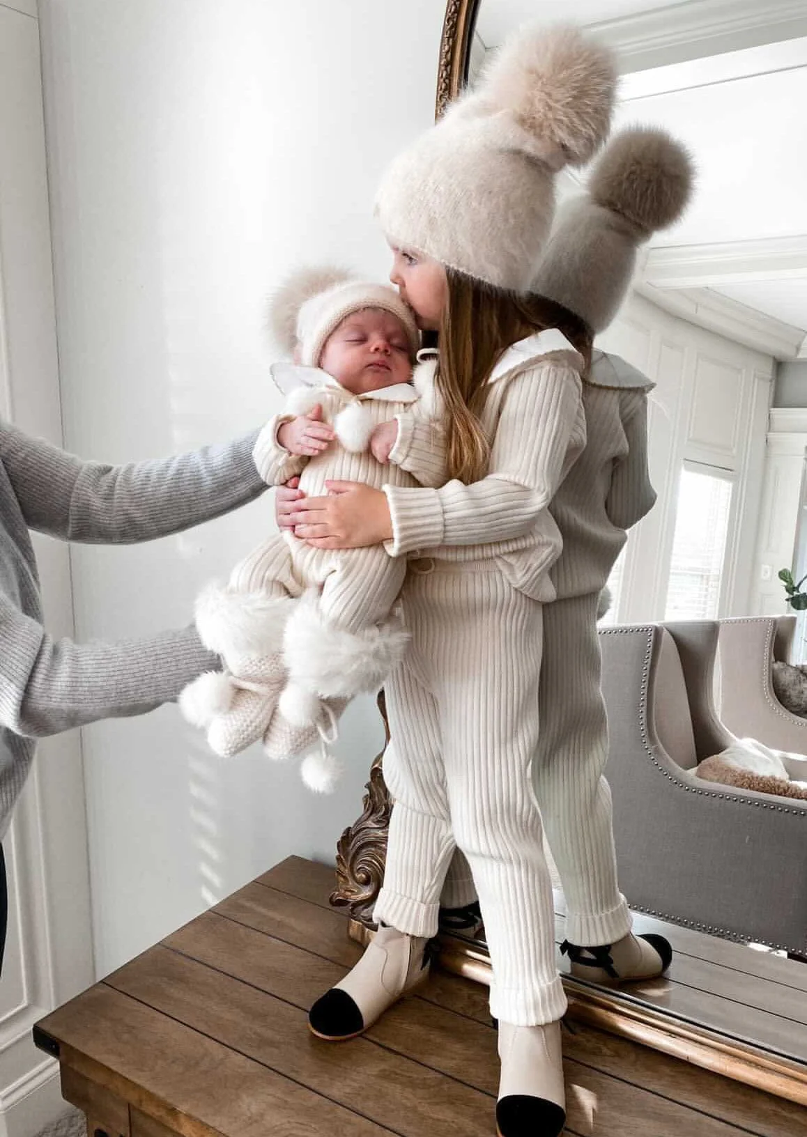Ruby Ribbed Angora Cream Two Piece Set - Image 5