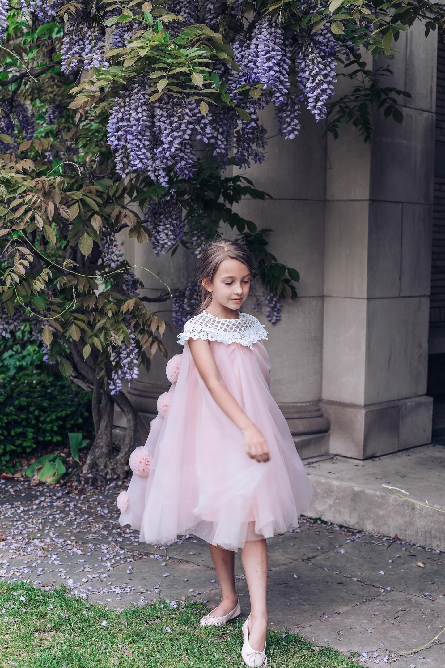 Rosa Pink Tulle Flower Dress - Image 10