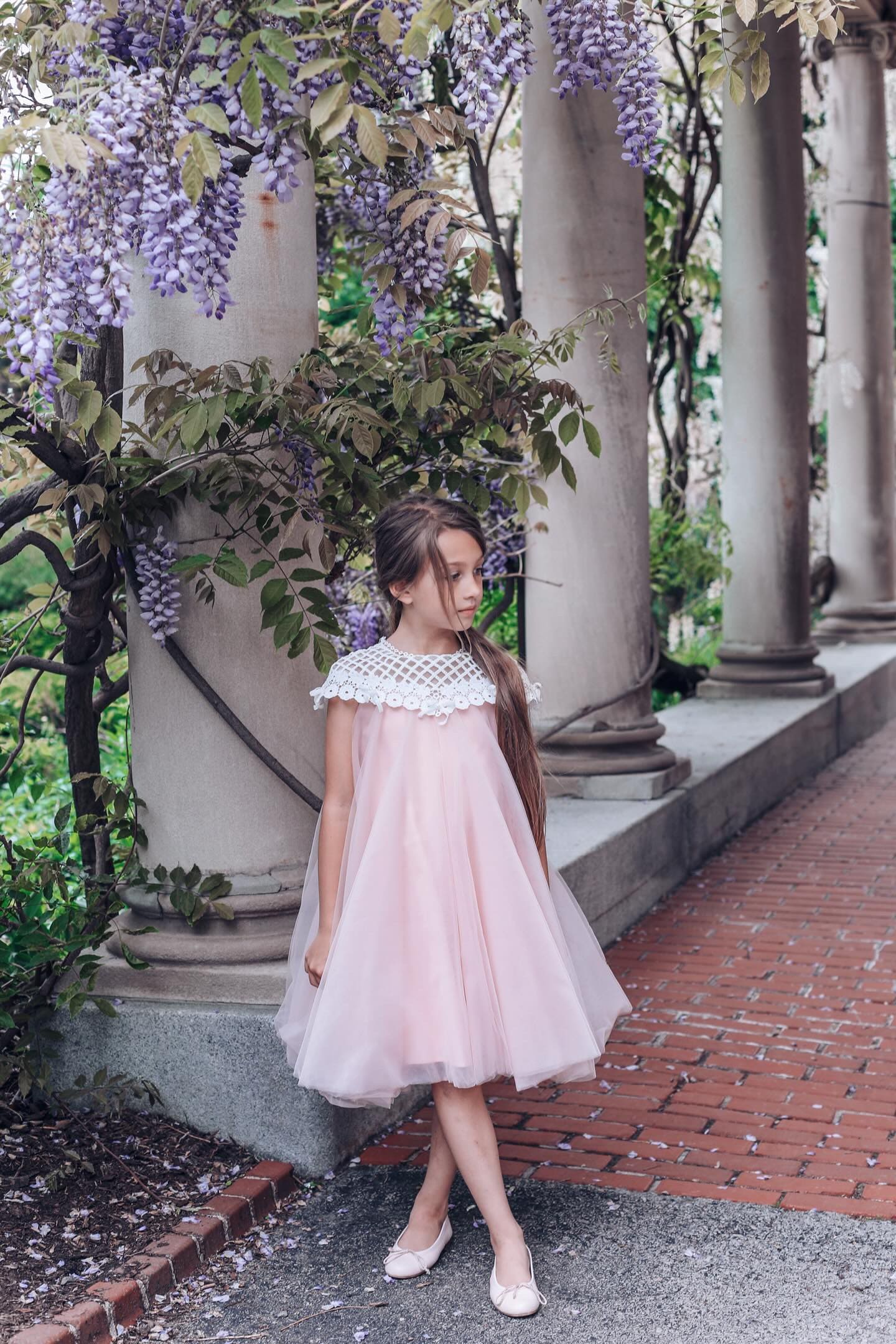 Rosa Pink Tulle Flower Dress - Image 11