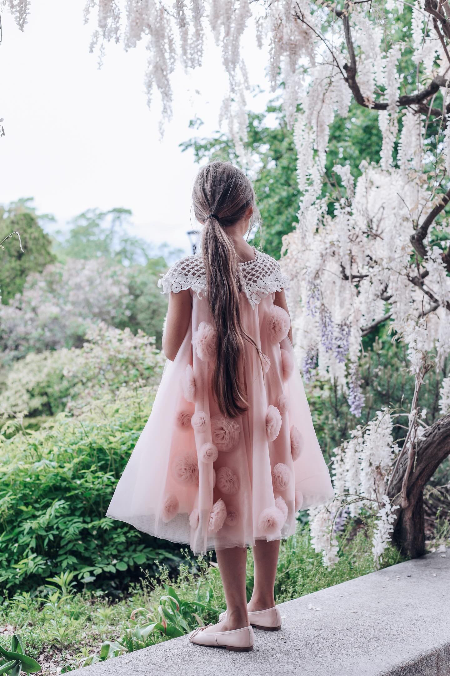 Rosa Pink Tulle Flower Dress - Image 13