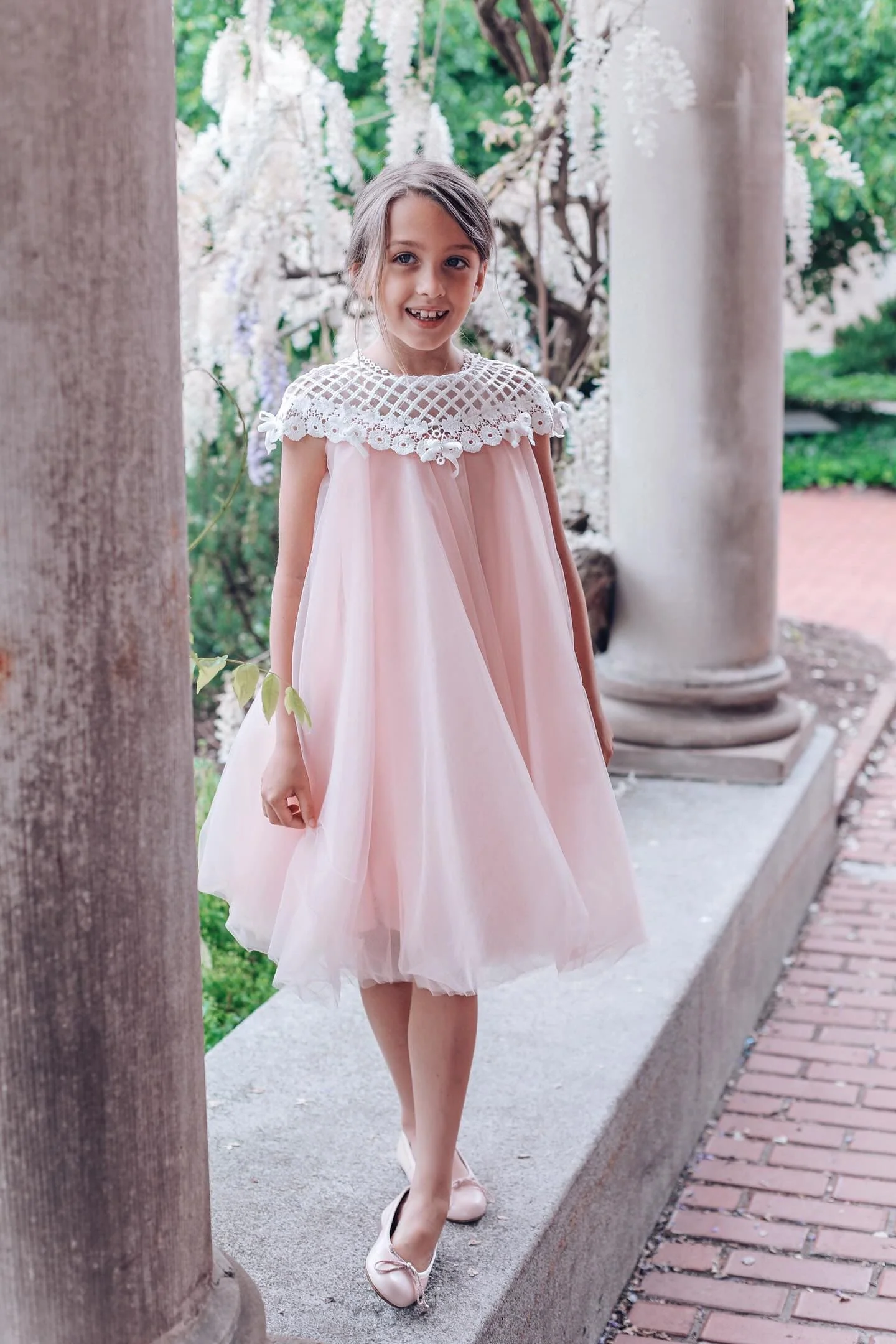 Rosa Pink Tulle Flower Dress - Image 14