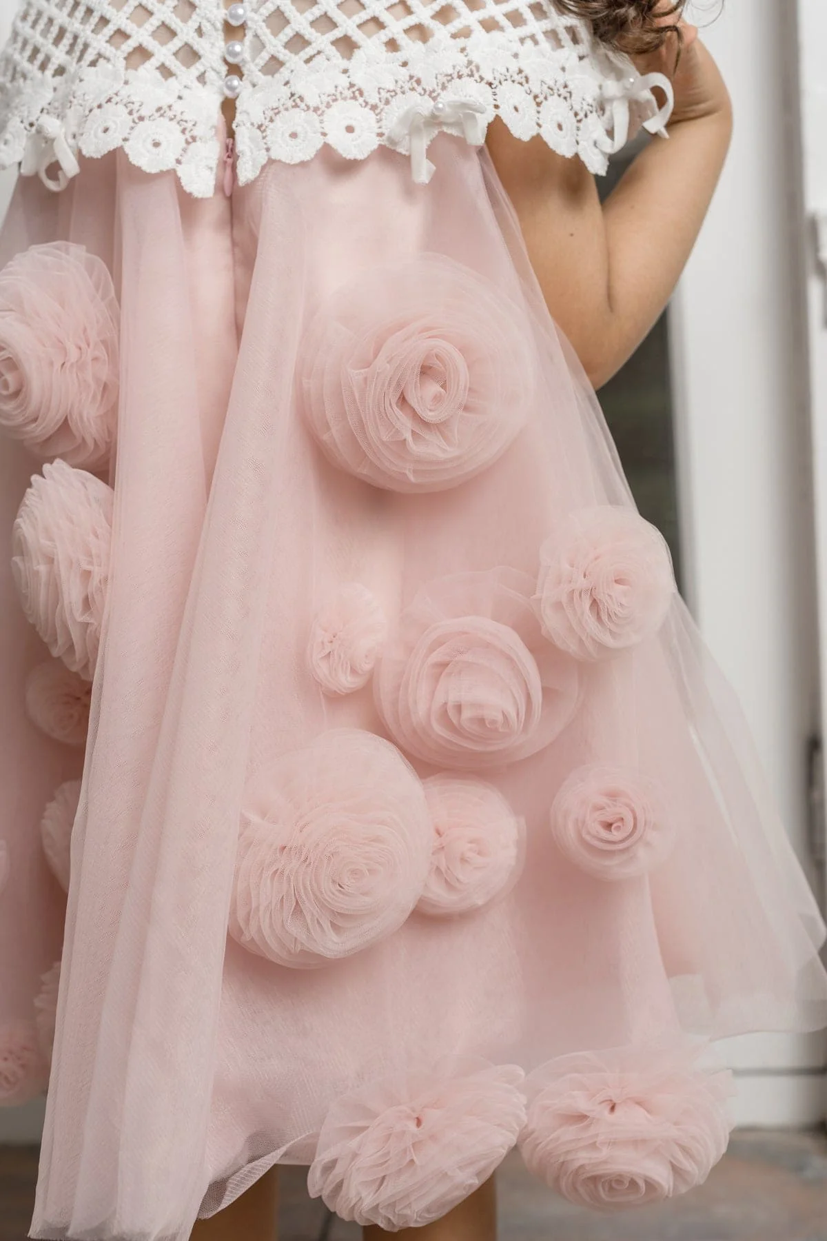 Rosa Pink Tulle Flower Dress - Image 2