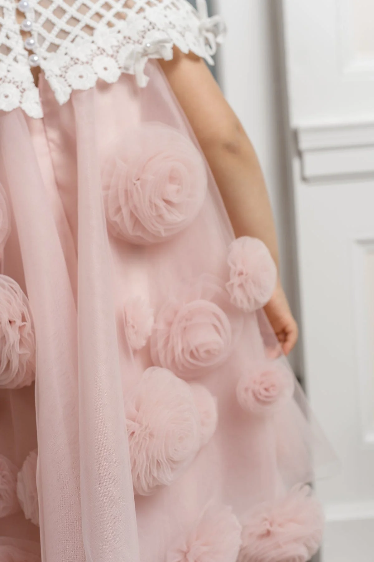 Rosa Pink Tulle Flower Dress - Image 6