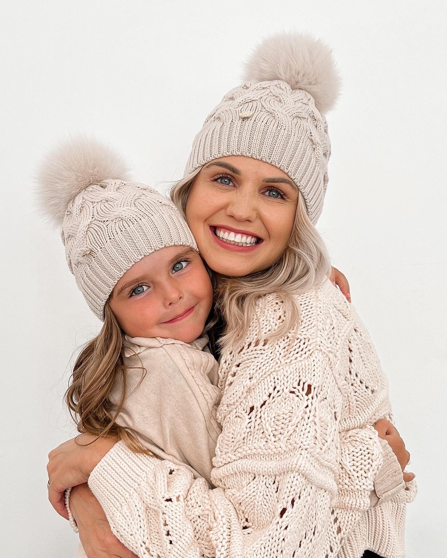 Sandstone Merino Wool Kids Beanie Hat - Image 5