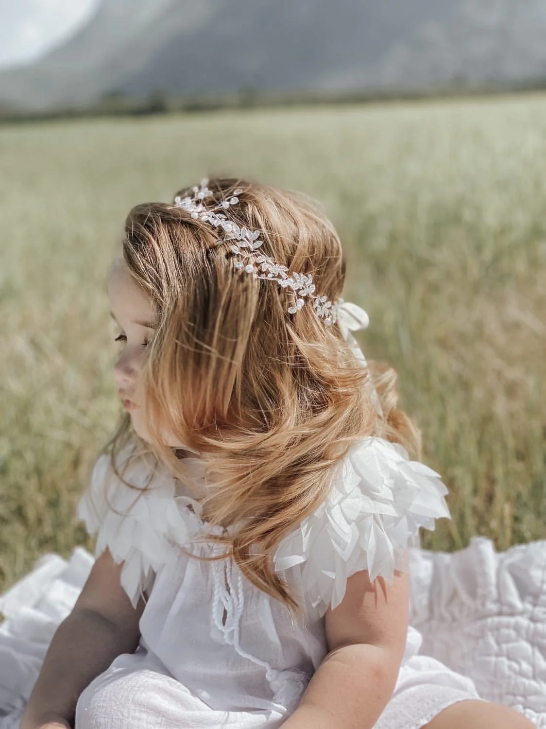 Silver Flower Hair Garland - Image 4