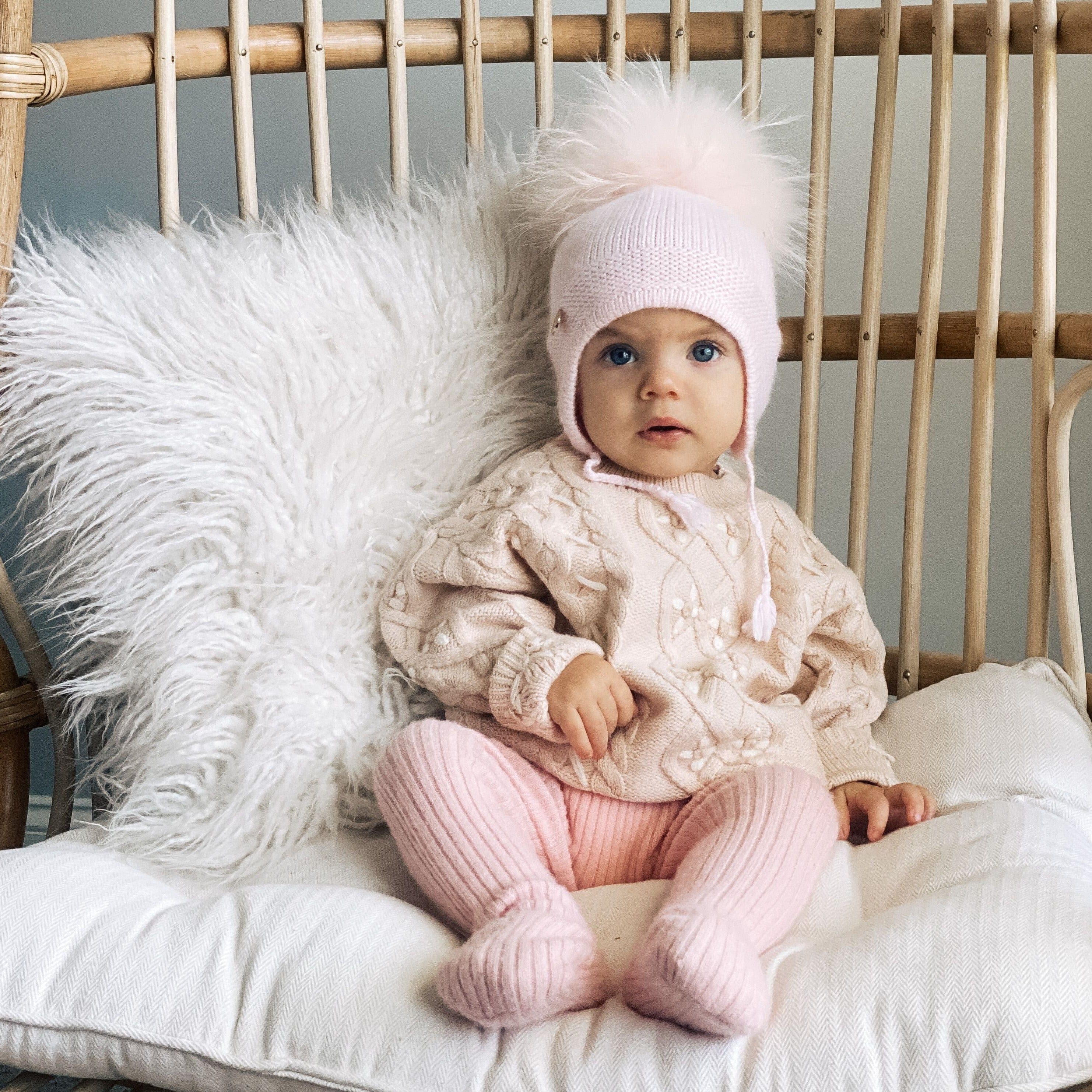 Cashmere Aviator Pom Hat - Image 12