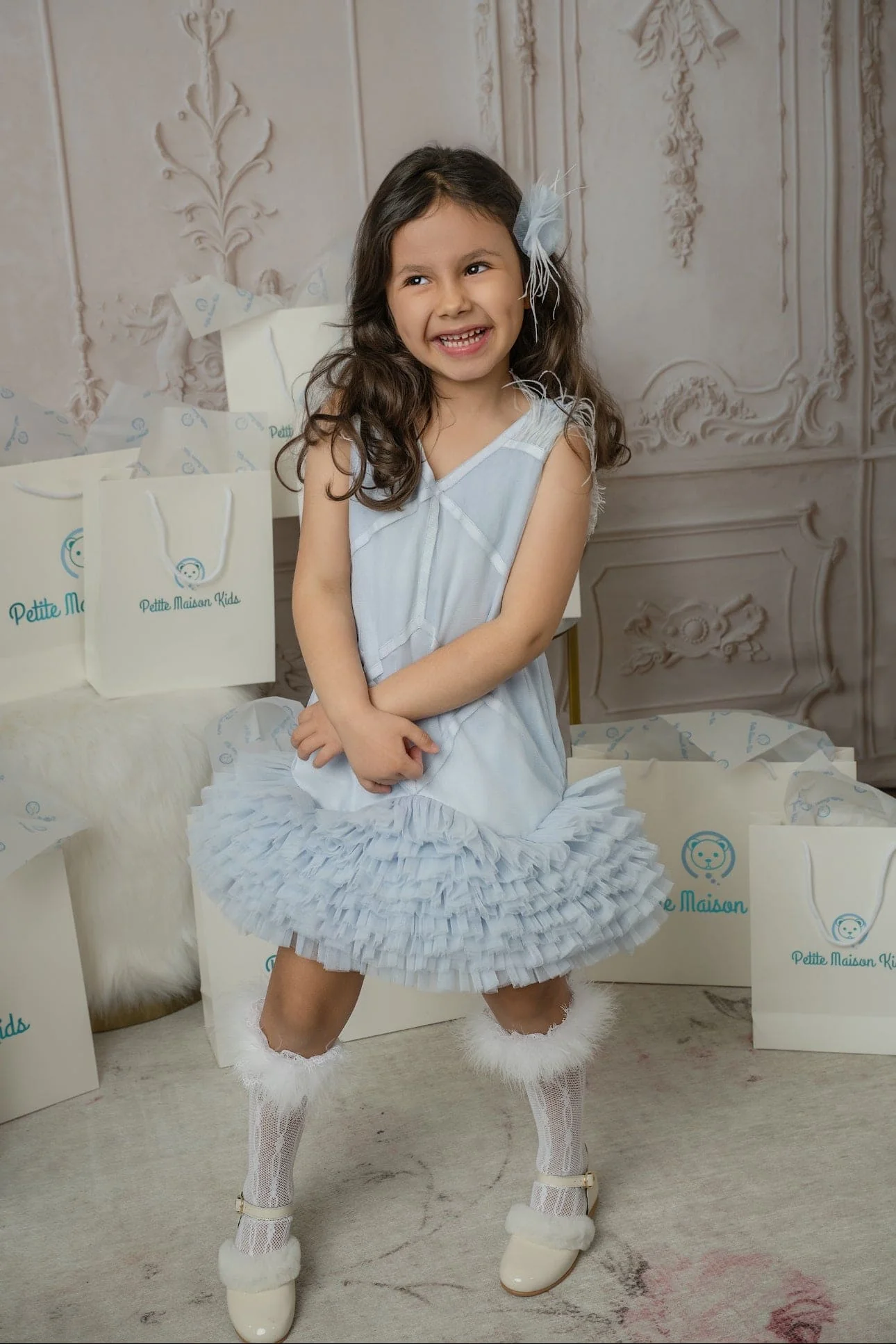 Skylar Blue Tulle Tutu Dress - Image 2