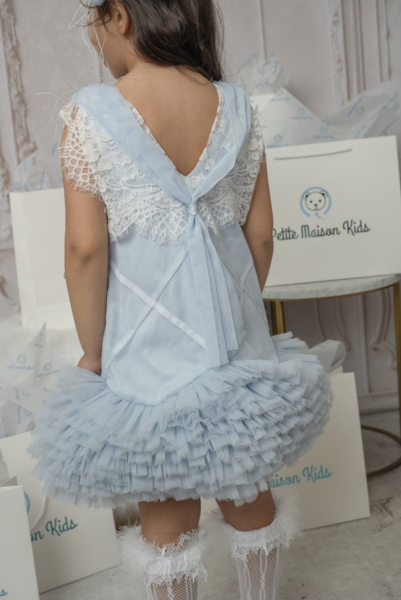 Skylar Blue Tulle Tutu Dress - Image 3