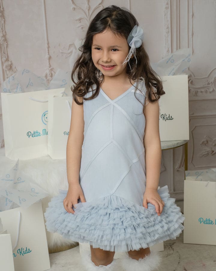 Skylar Blue Tulle Tutu Dress - Image 5