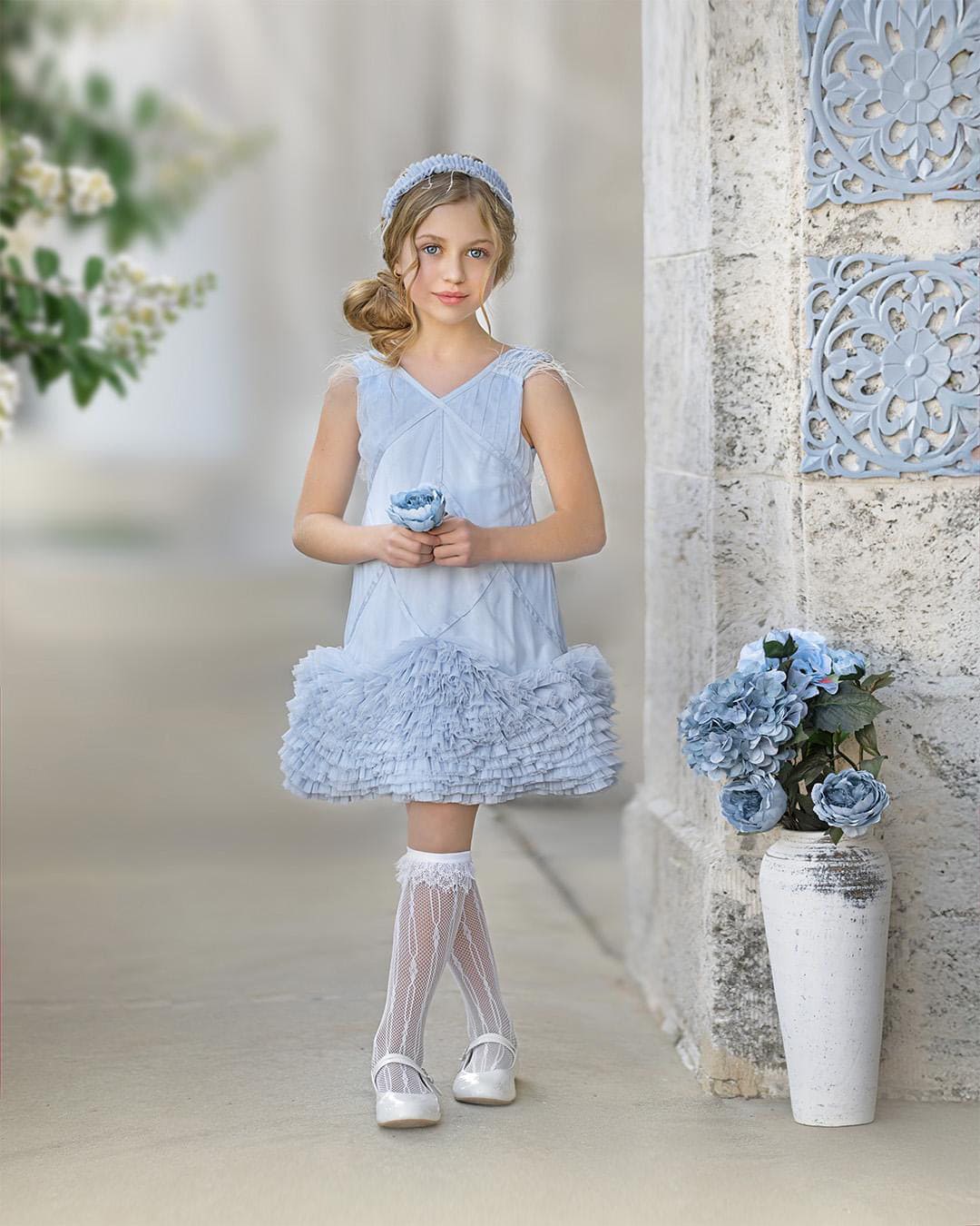 Skylar Blue Tulle Tutu Dress - Image 9