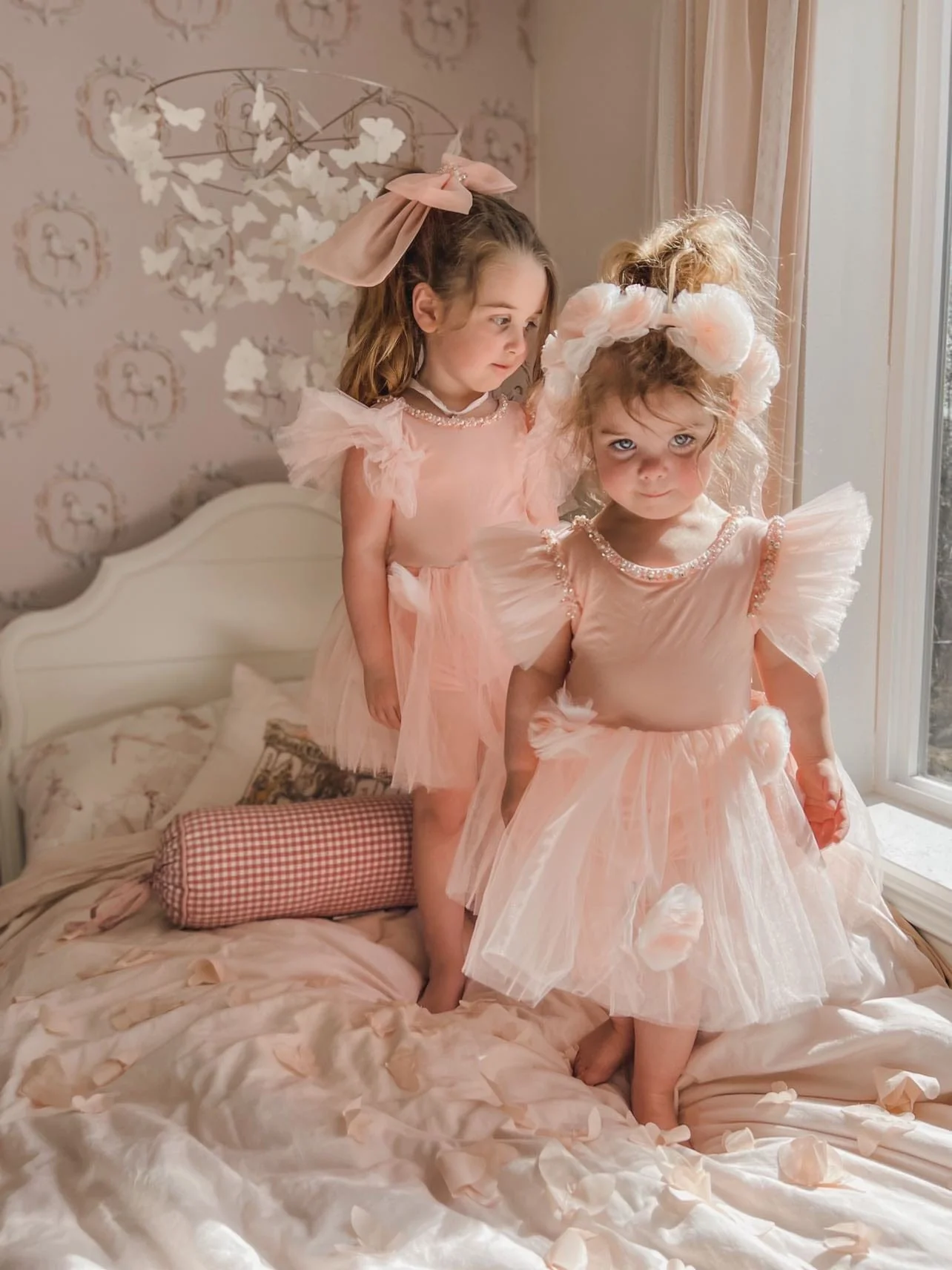 Sugar Plum Flower Hair Sash - Image 3