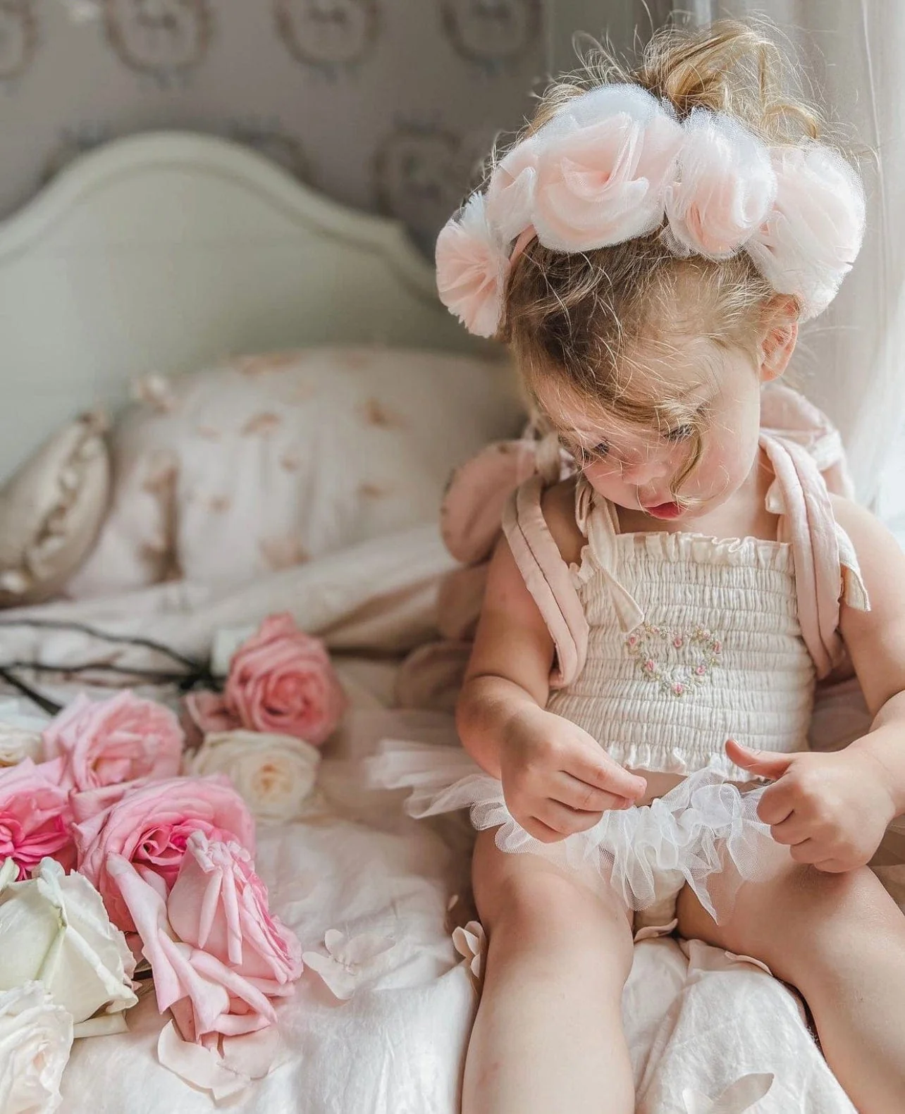 Sugar Plum Flower Hair Sash - Image 5