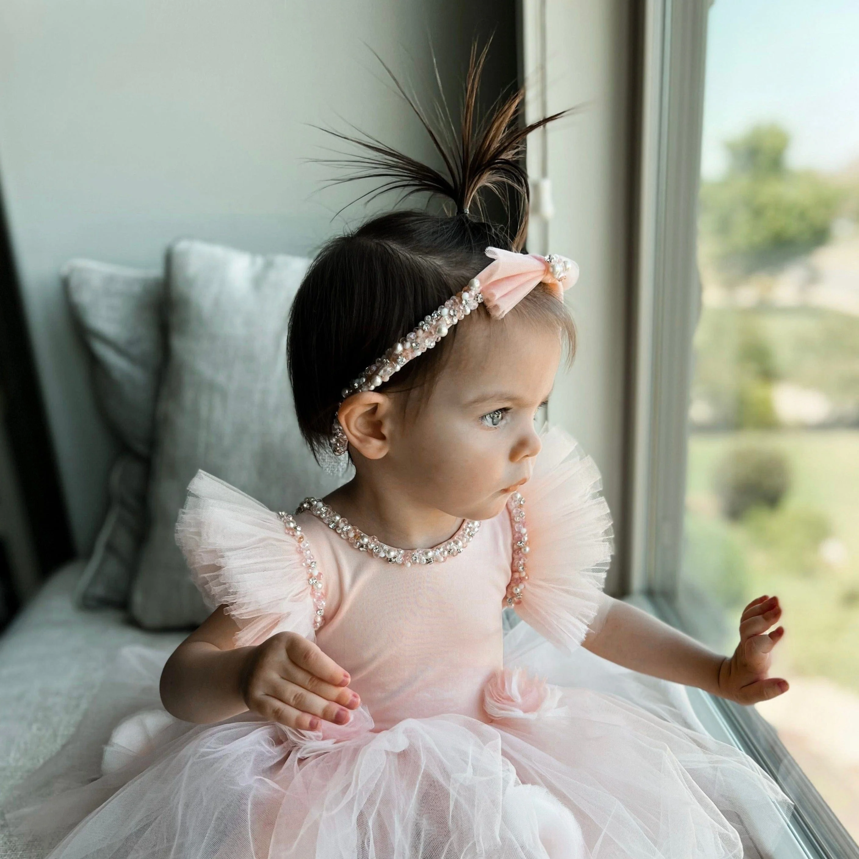 Sugar Plum Jeweled Baby Headband - Image 2