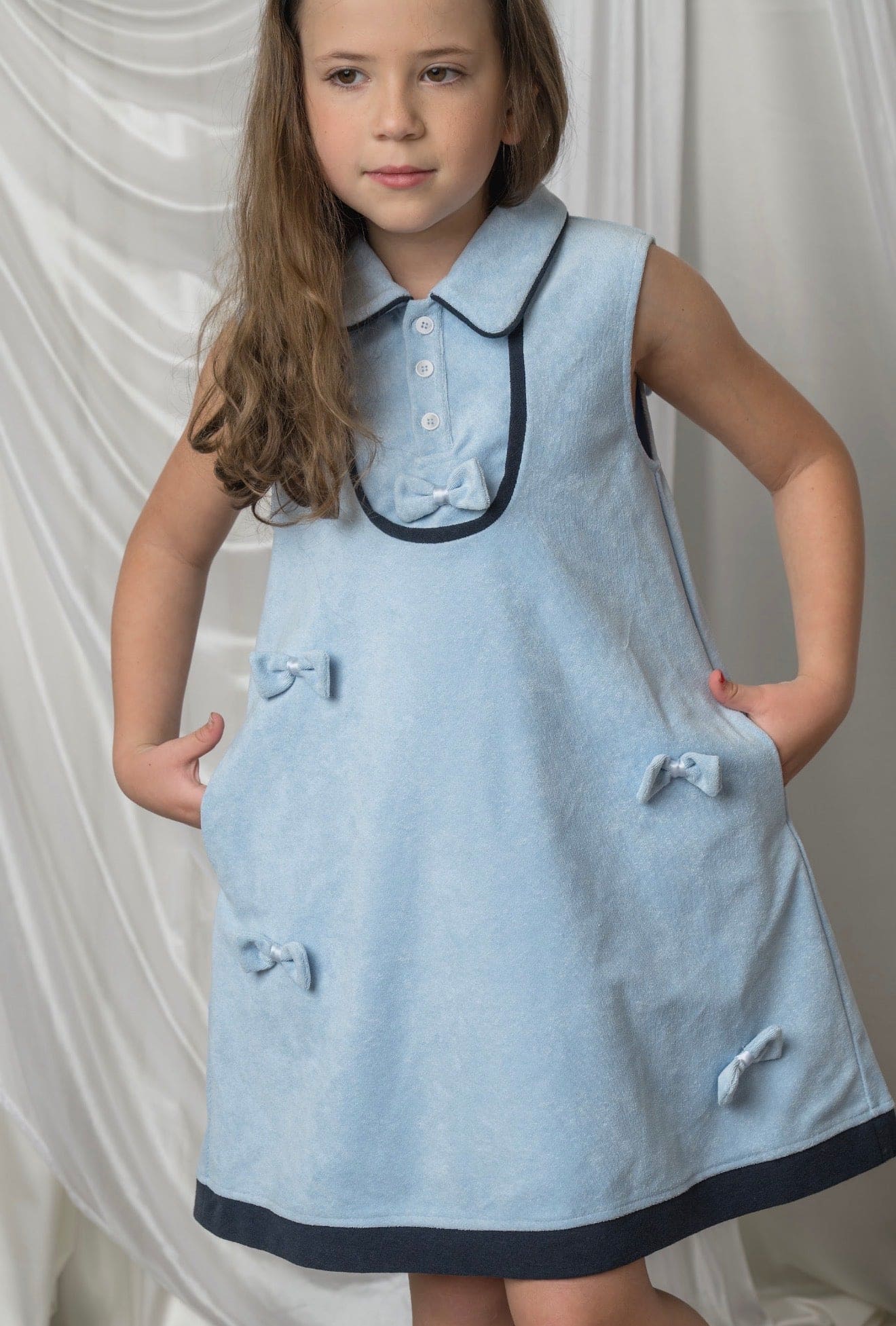 Terry Baby Blue Dress - Image 3