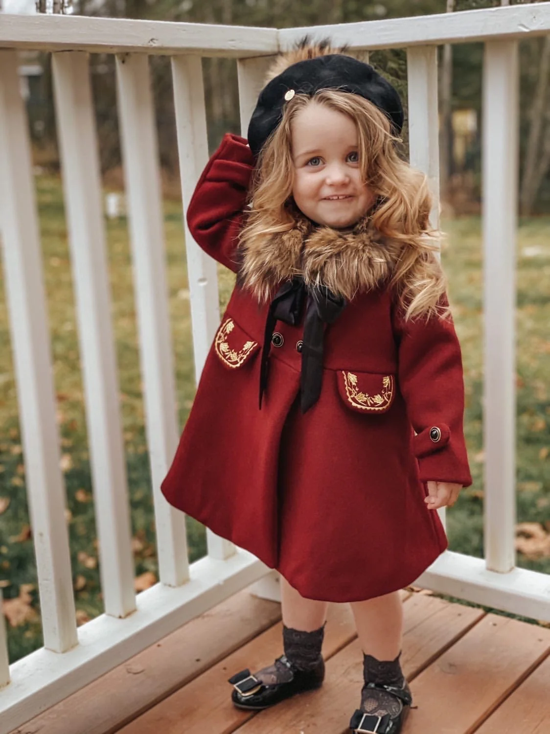 The Empress Garnet Wool Coat - Image 10