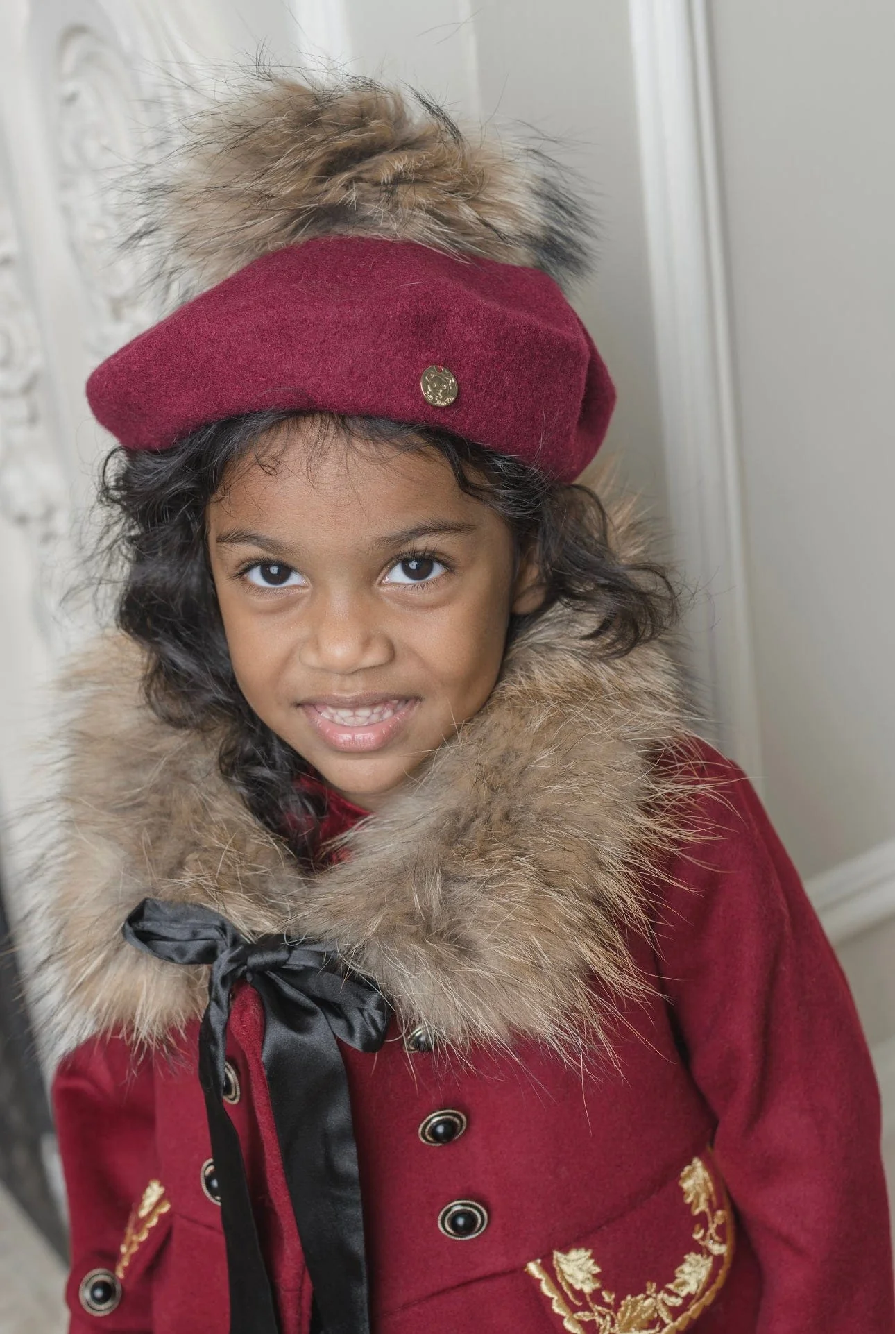 The Empress Garnet Wool Coat - Image 11