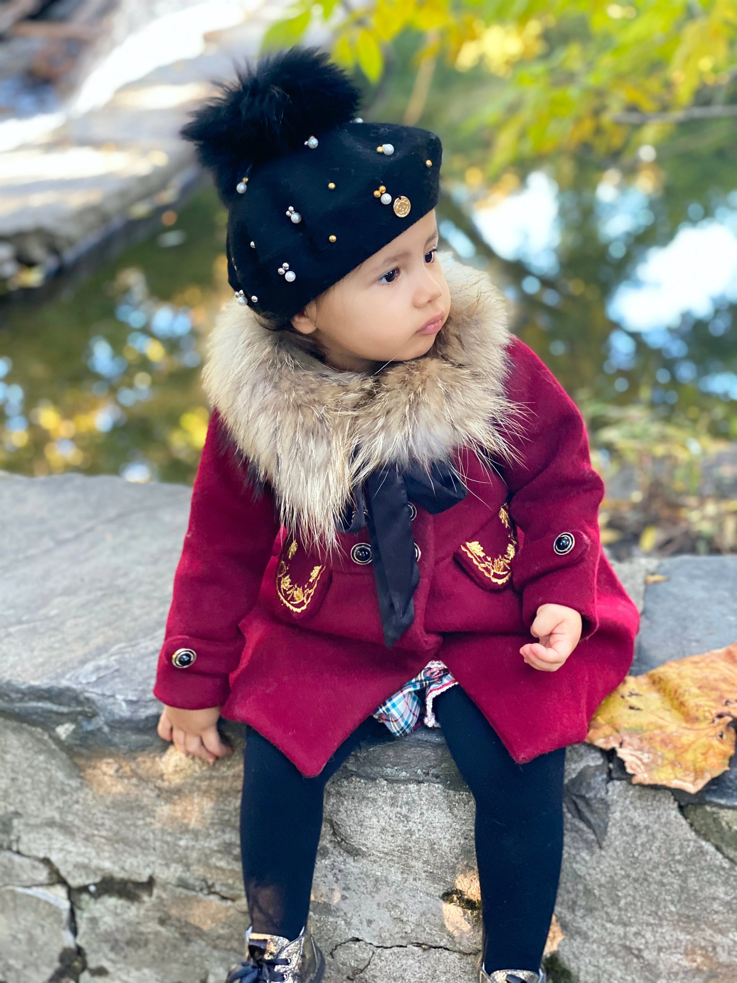 The Empress Garnet Wool Coat - Image 12