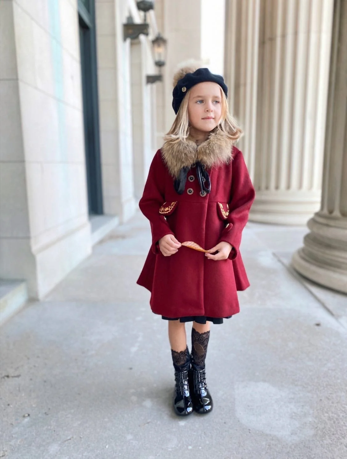 The Empress Garnet Wool Coat - Image 14