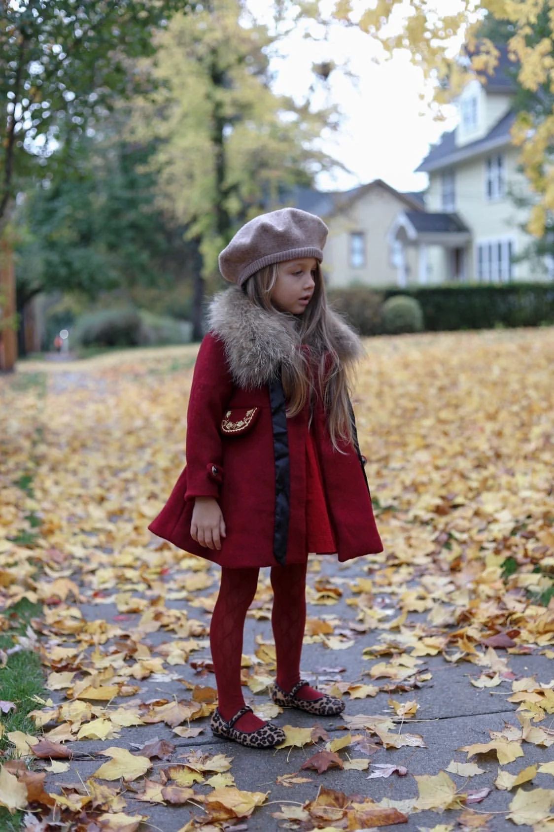 The Empress Garnet Wool Coat - Image 16