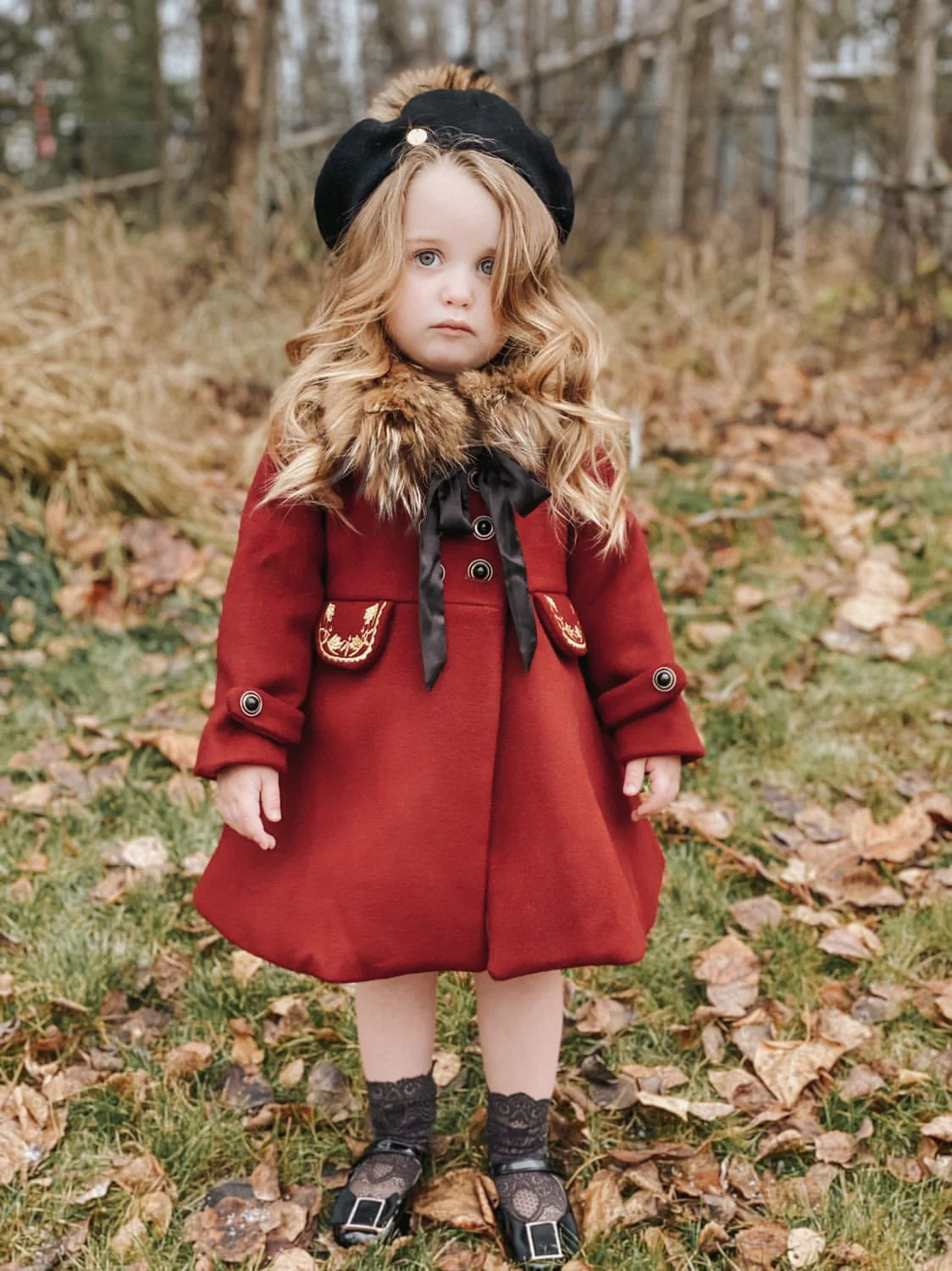The Empress Garnet Wool Coat - Image 17