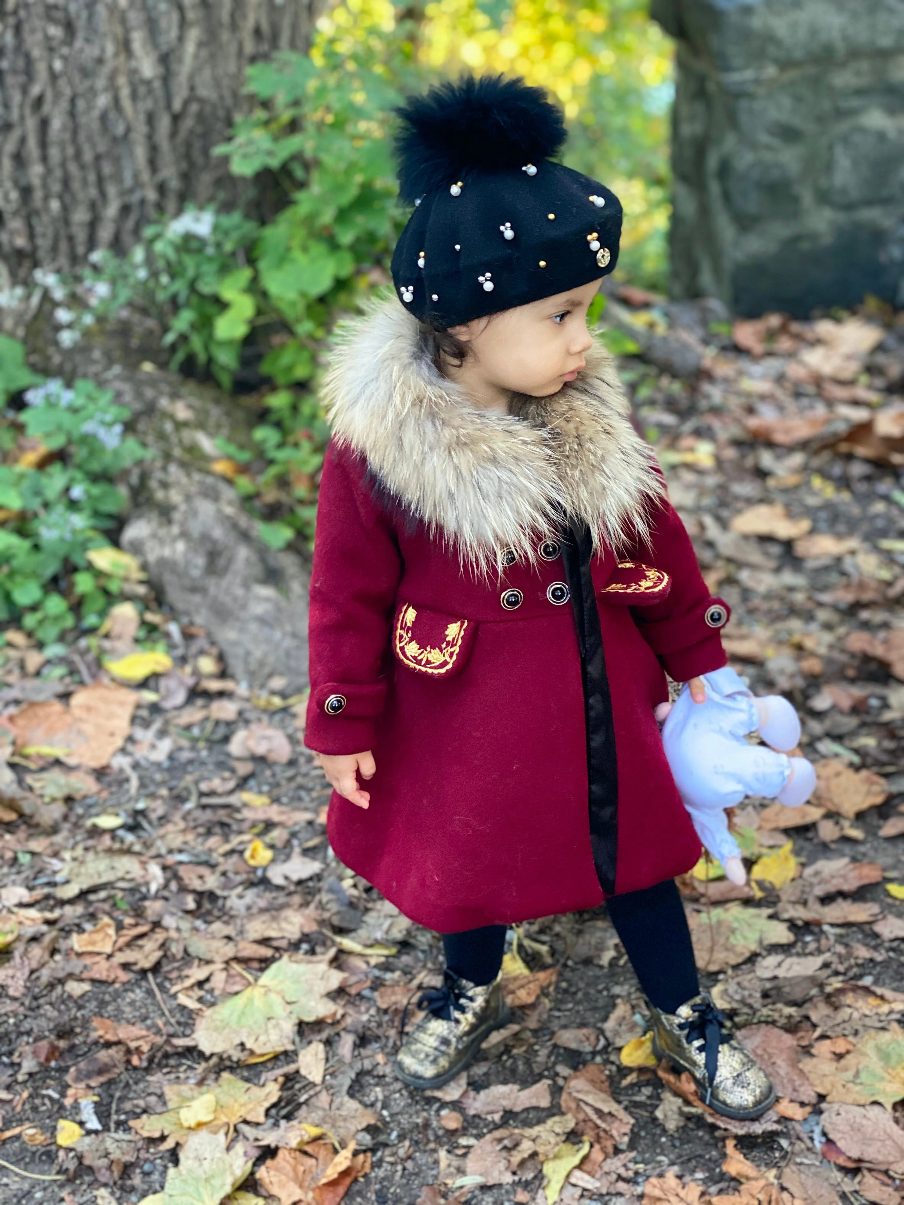 The Empress Garnet Wool Coat - Image 19