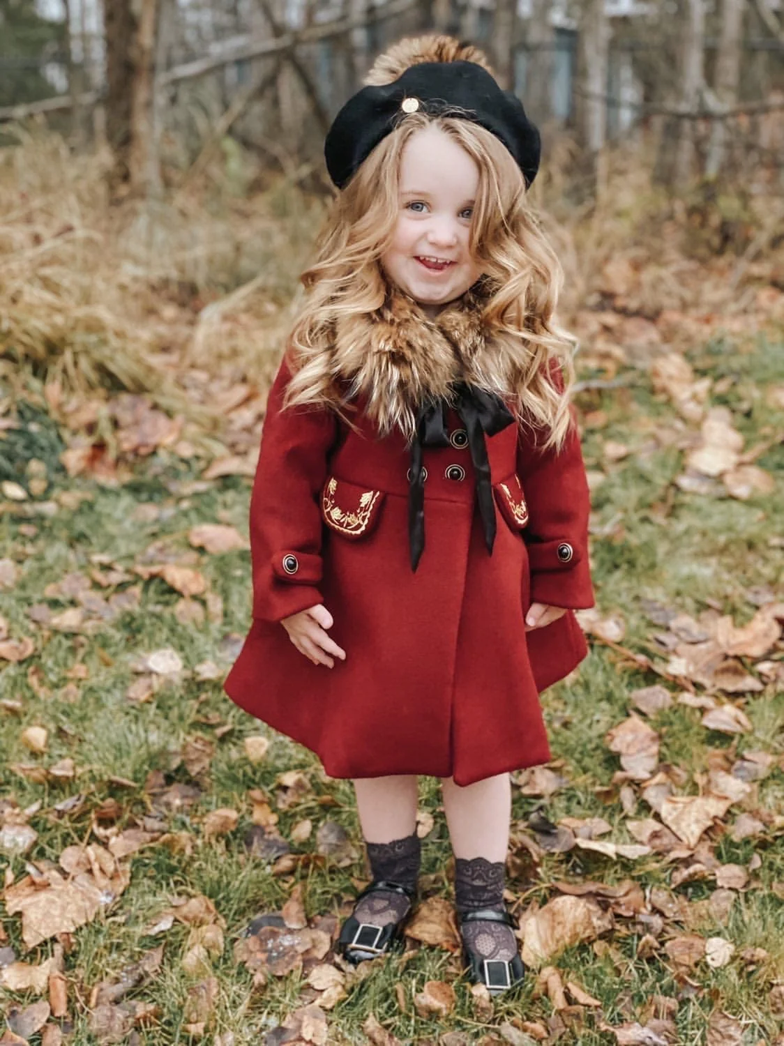 The Empress Garnet Wool Coat - Image 23
