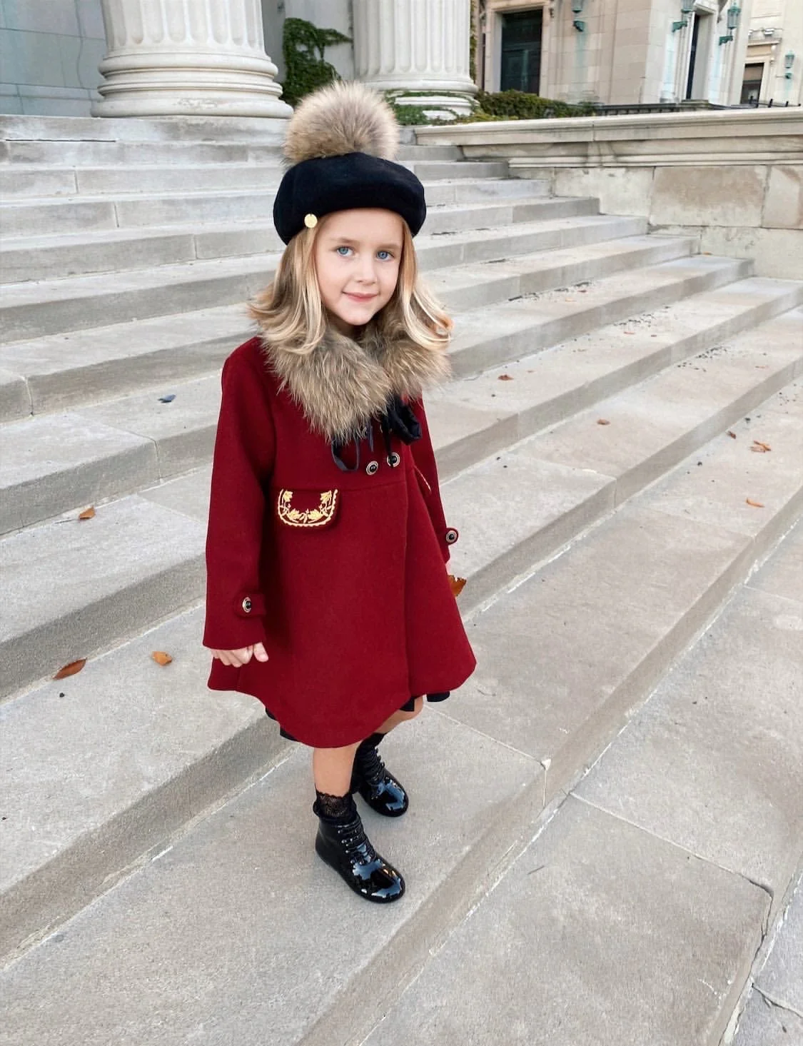 The Empress Garnet Wool Coat - Image 24