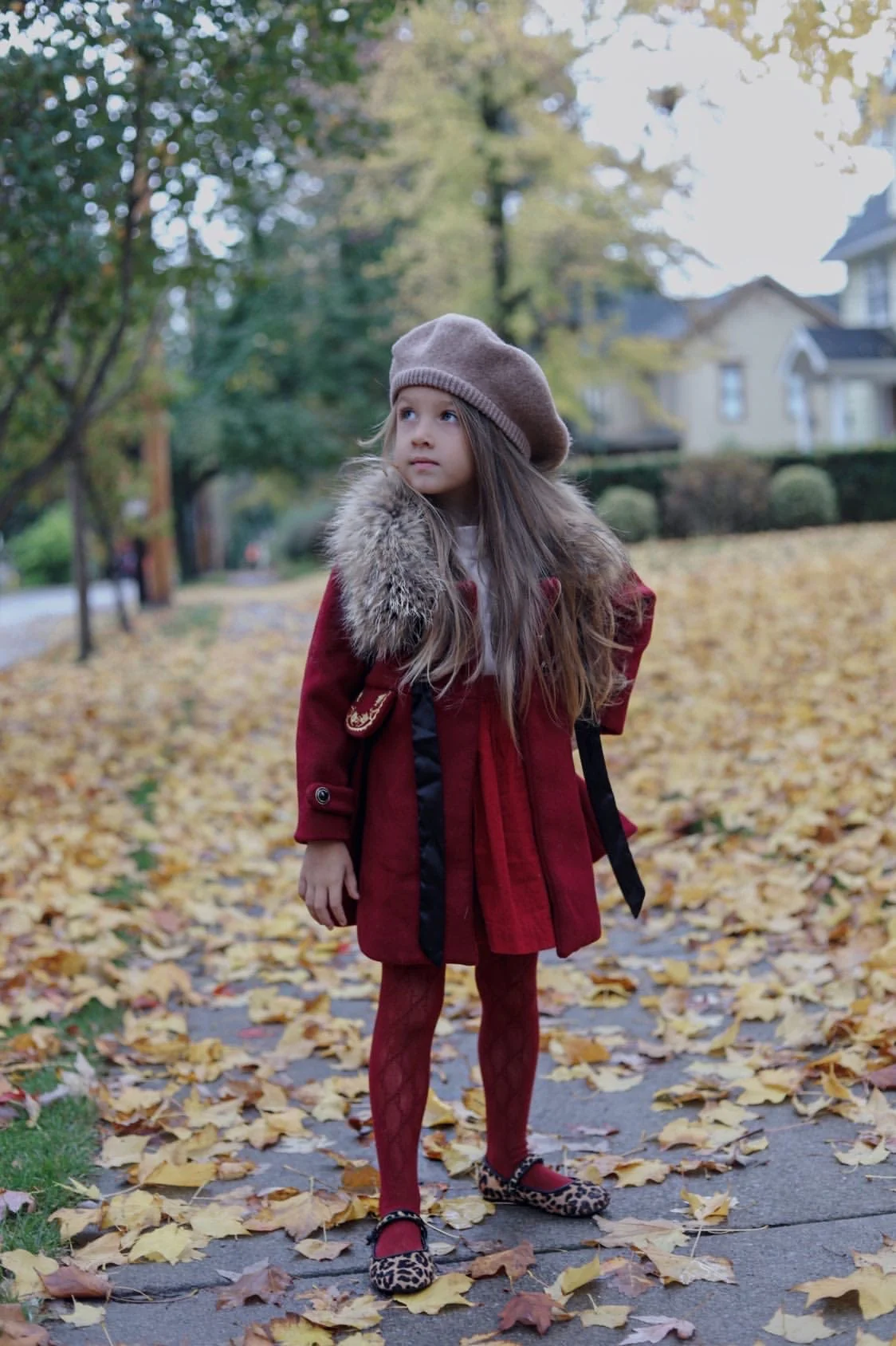 The Empress Garnet Wool Coat - Image 25