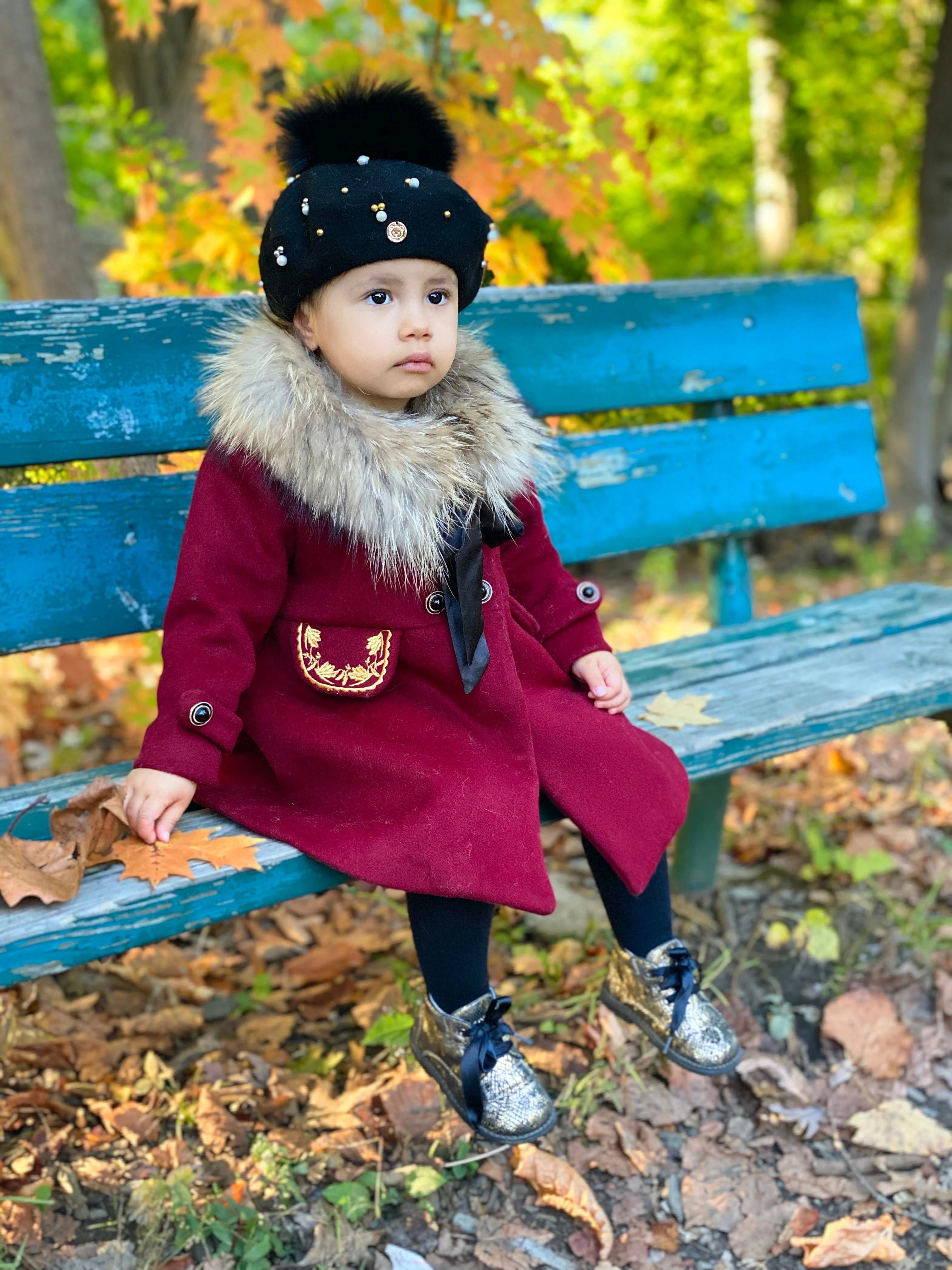 The Empress Garnet Wool Coat - Image 27