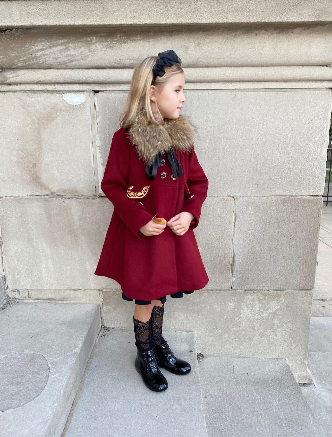 The Empress Garnet Wool Coat - Image 28