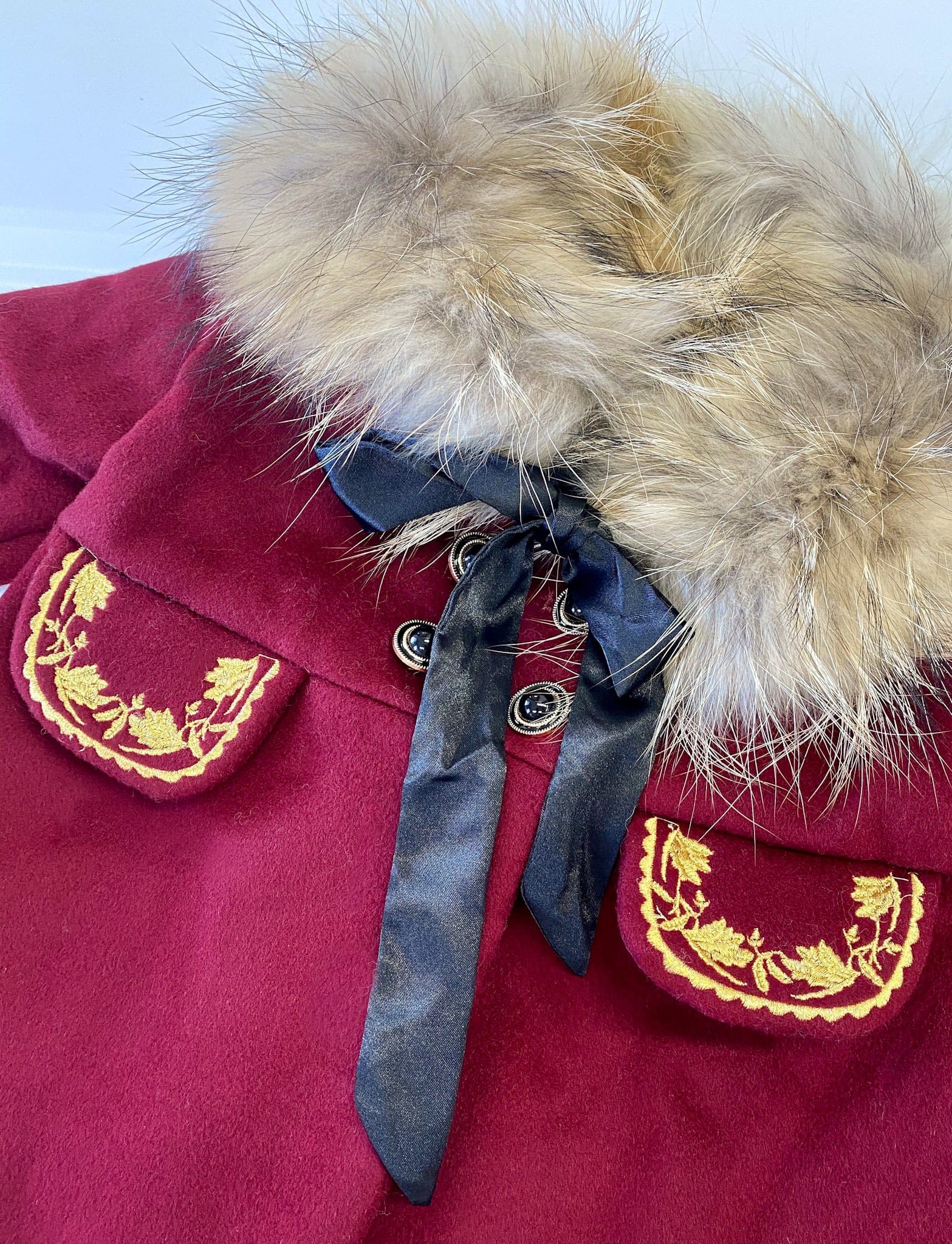 The Empress Garnet Wool Coat - Image 3