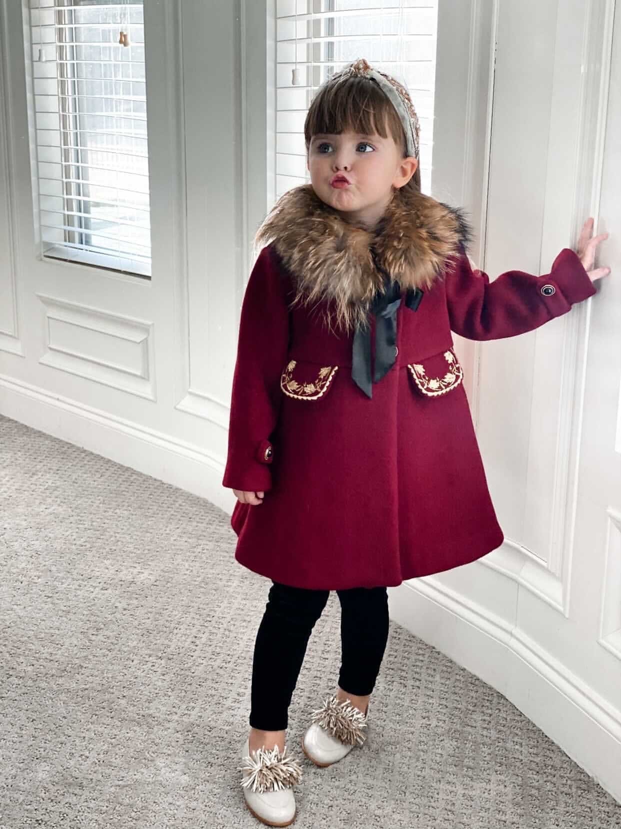 The Empress Garnet Wool Coat - Image 30